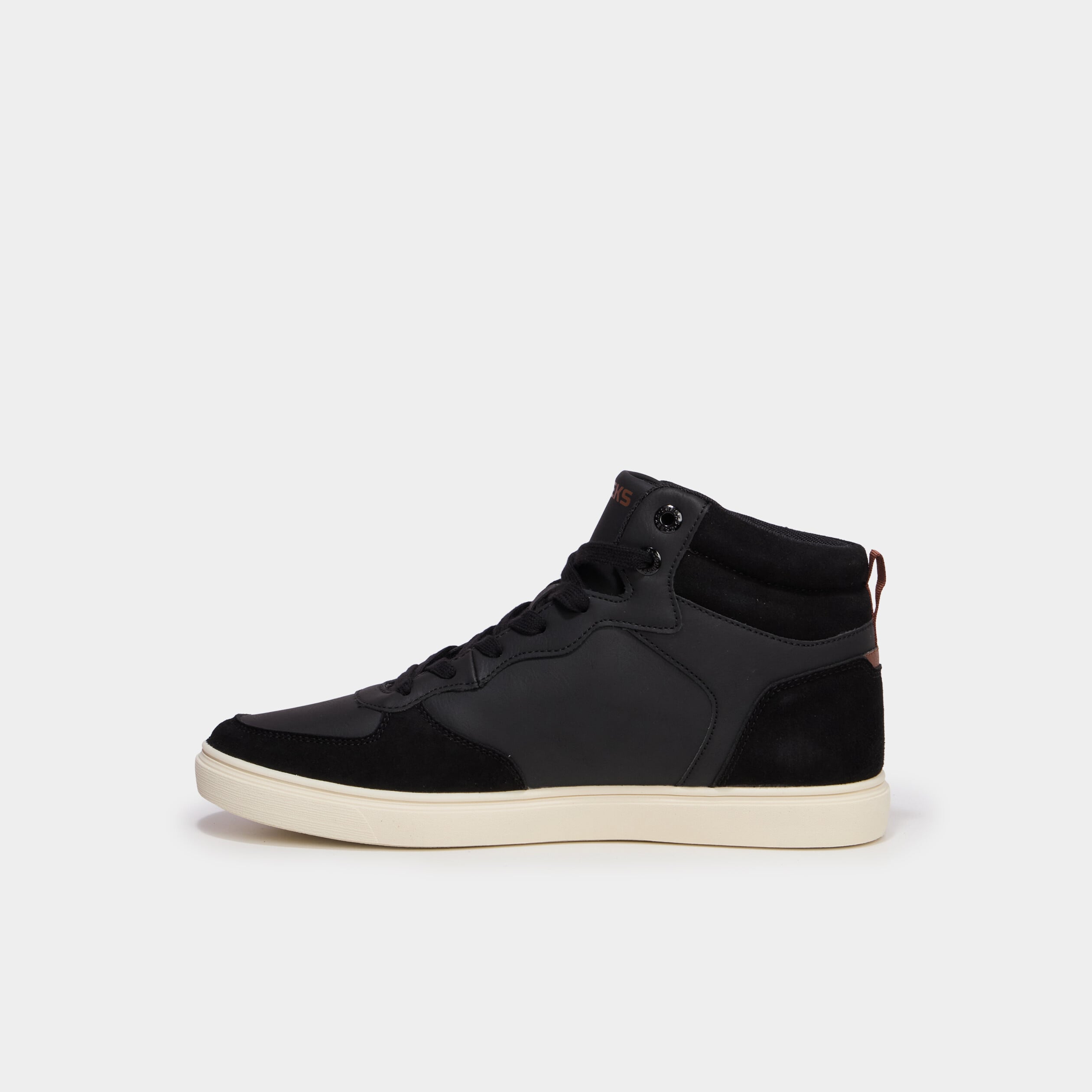 Baskets montantes &agrave; lacets noir homme