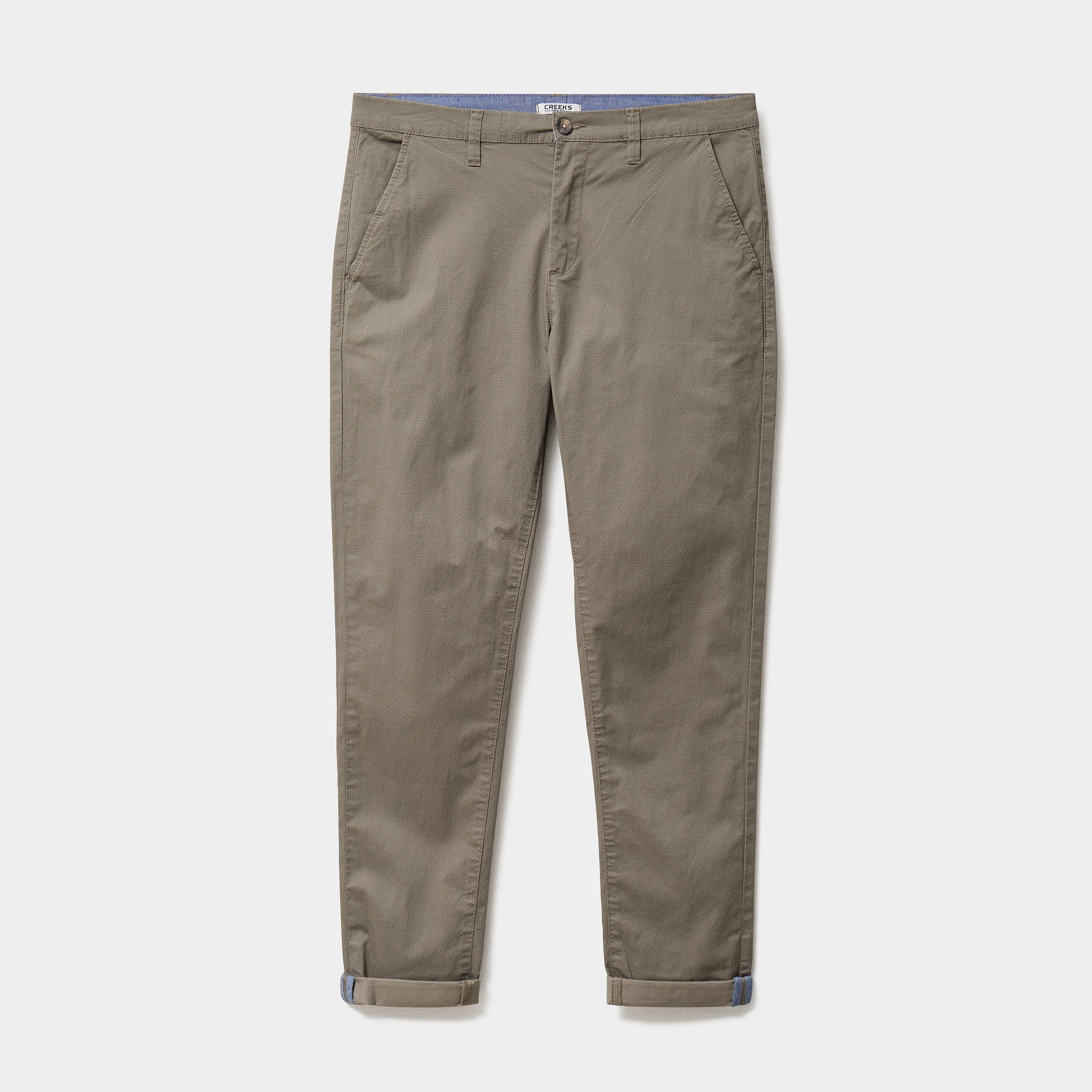 pantalon chino slim stretch vert olive homme Pantalon chino slim stretch vert olive homme