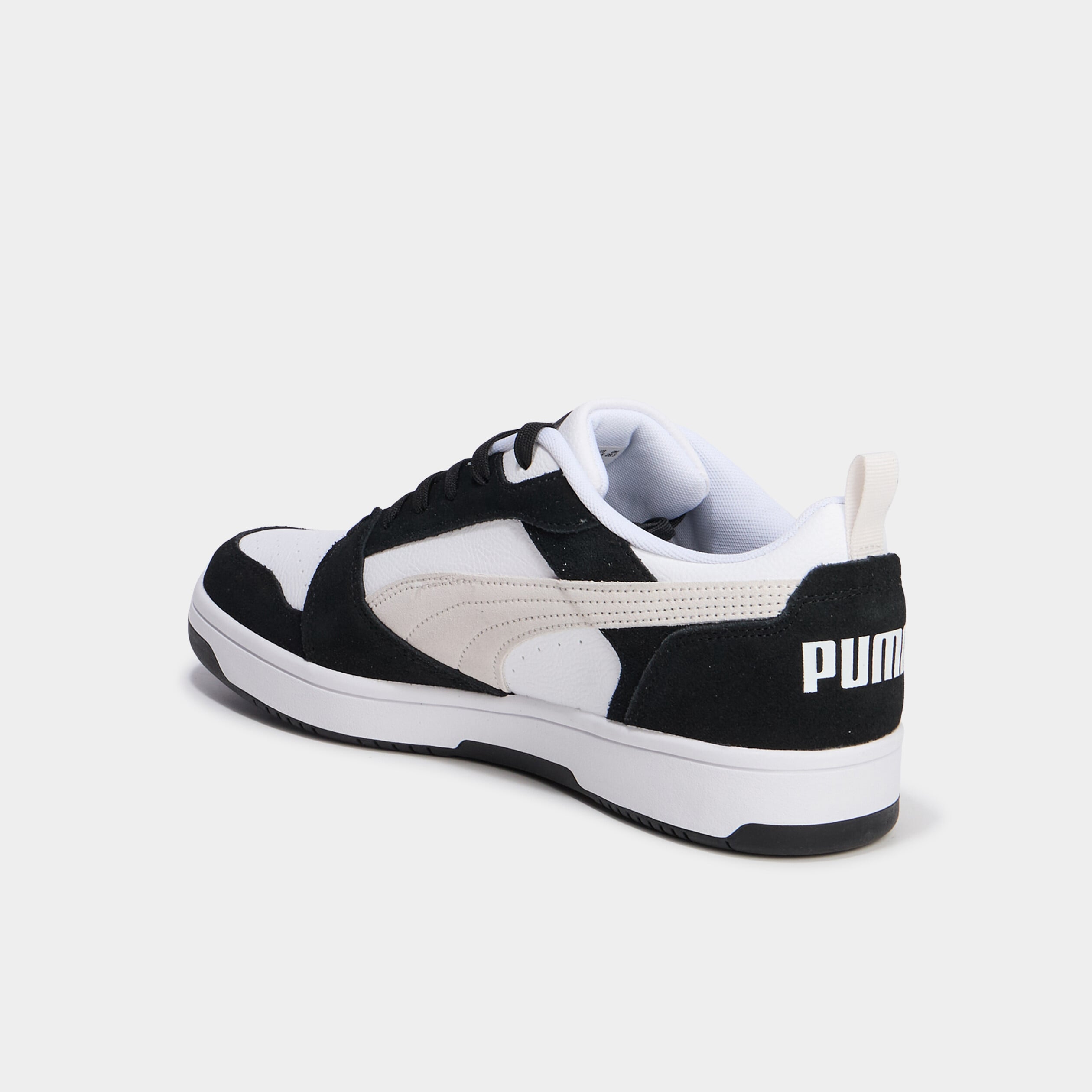 Tennis &agrave; lacets en cuir Puma Rebound V6 noir homme