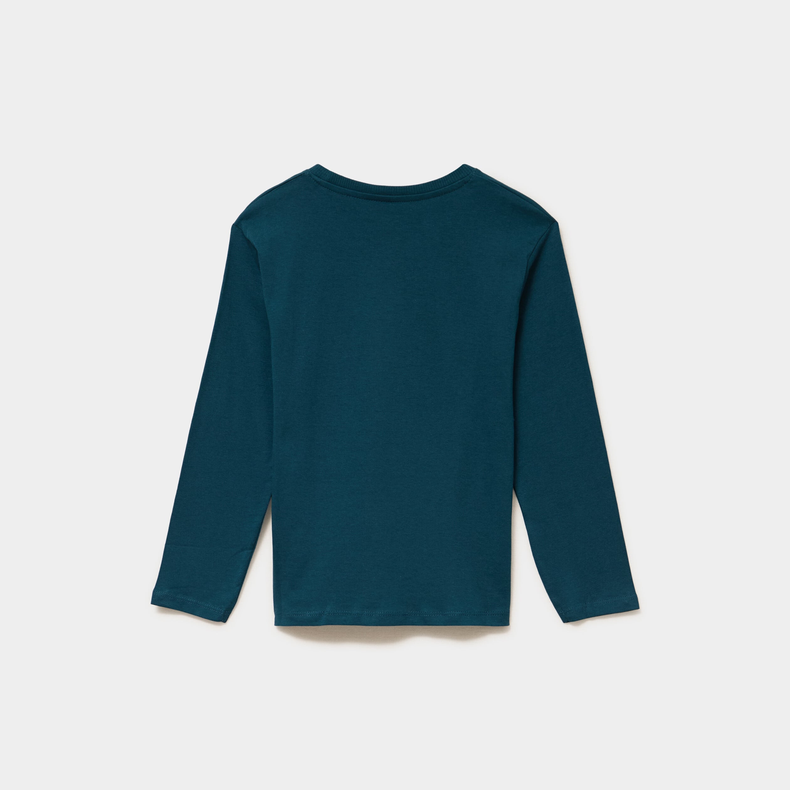 T-shirt manches longues bleu canard gar&ccedil;on