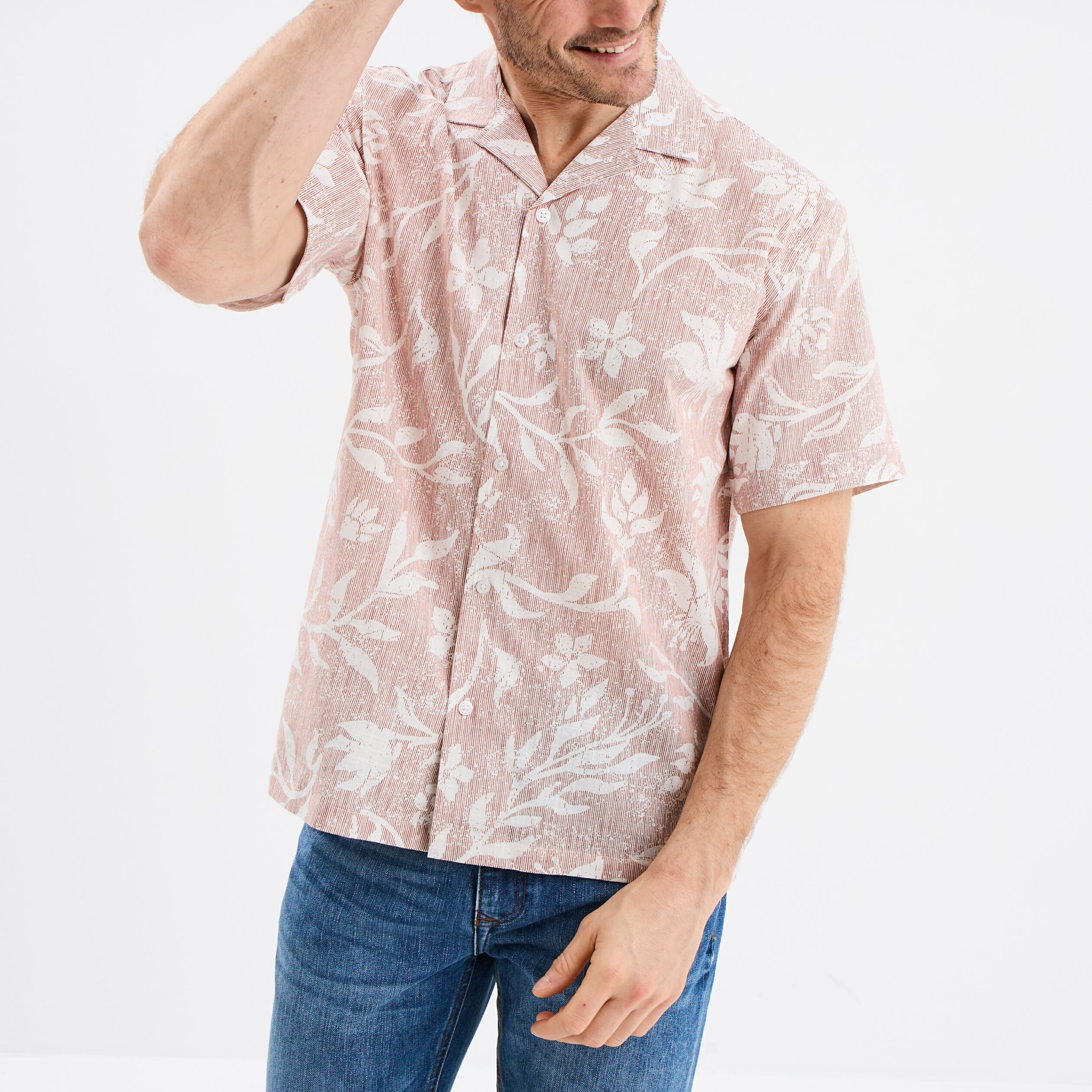 Homme - Chemise à manches courtes Beach Fleur Dorée | Superdry FR