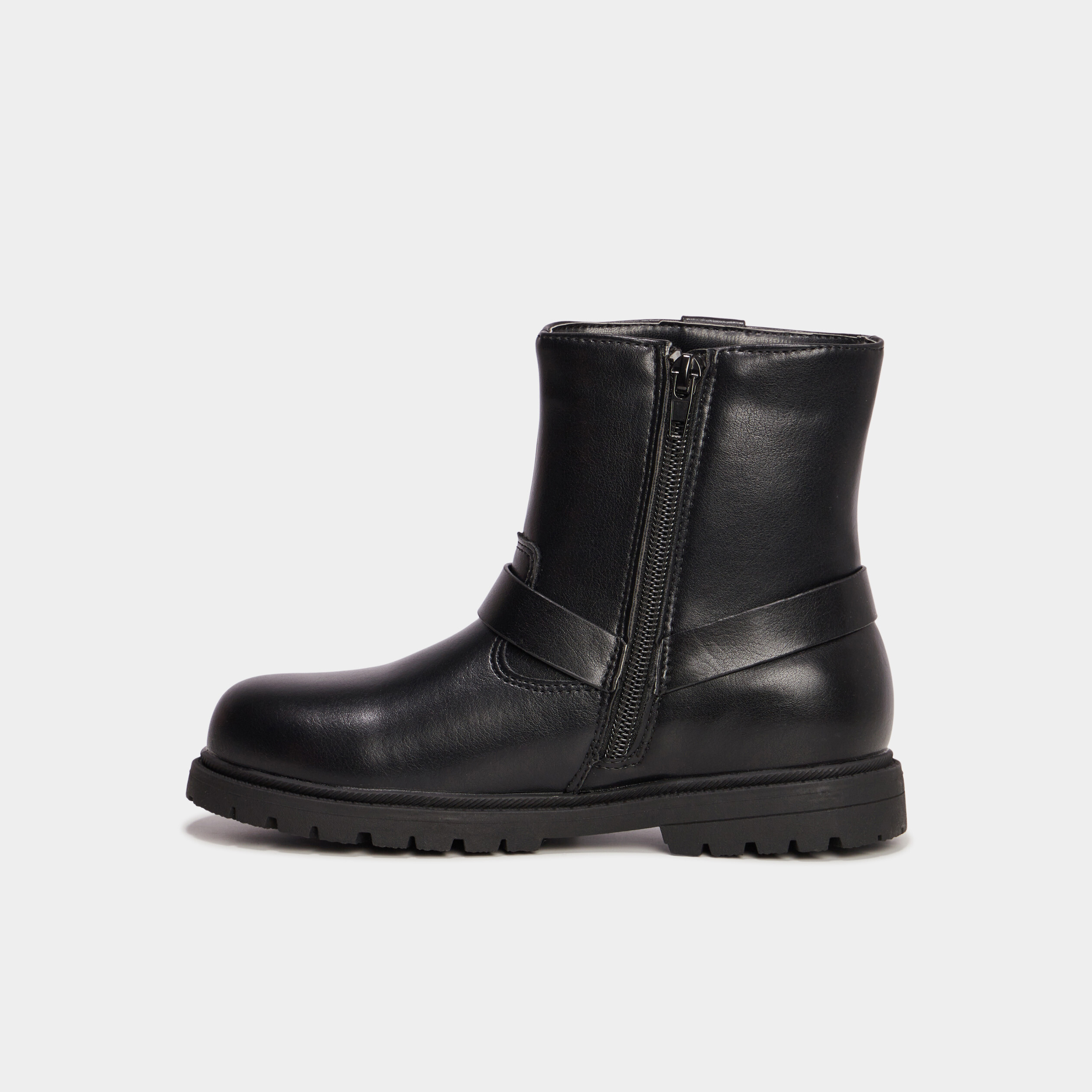 Bottines crantées avec boucles Liberto noir fille