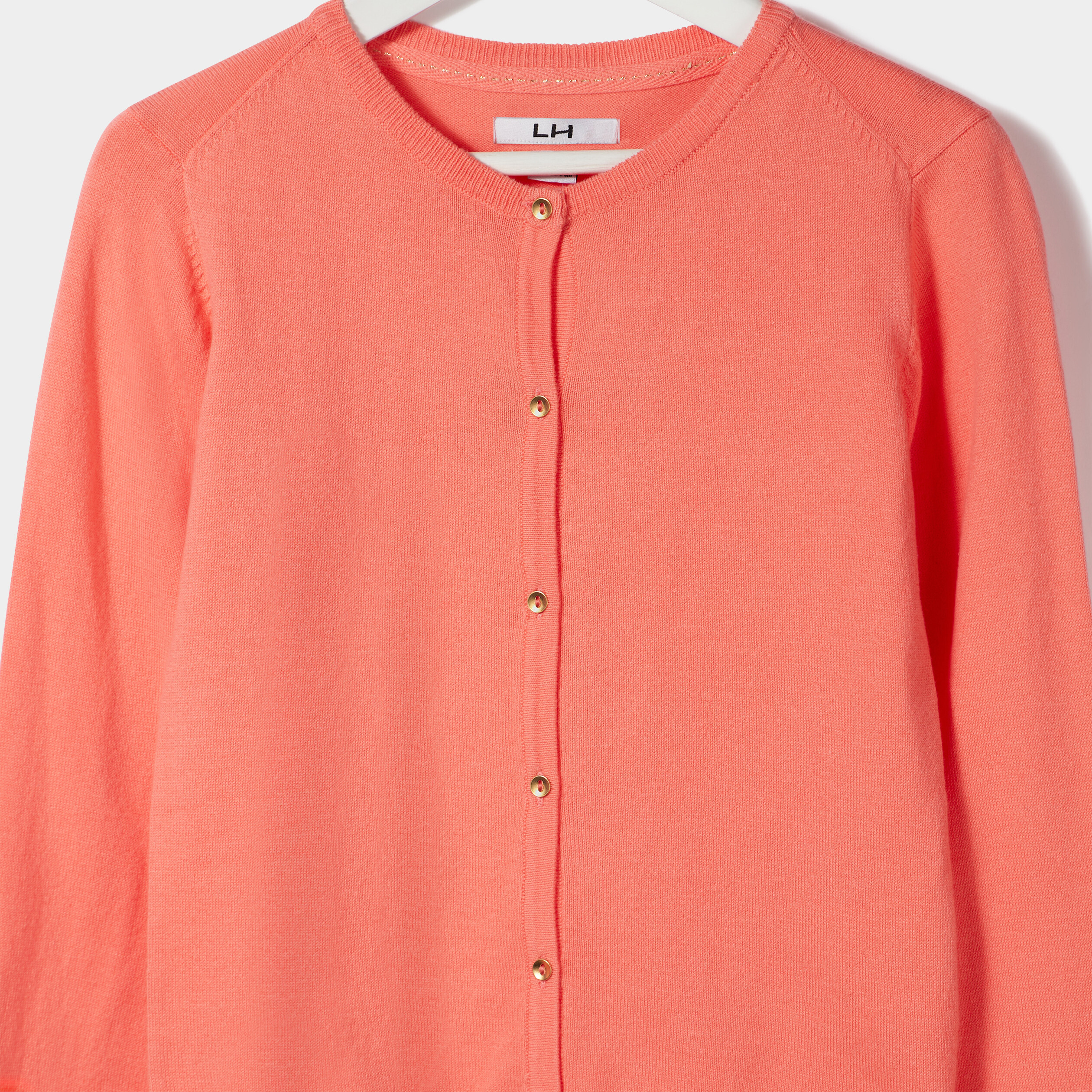 gilet boutonne rose corail fille Gilet boutonné rose corail fille