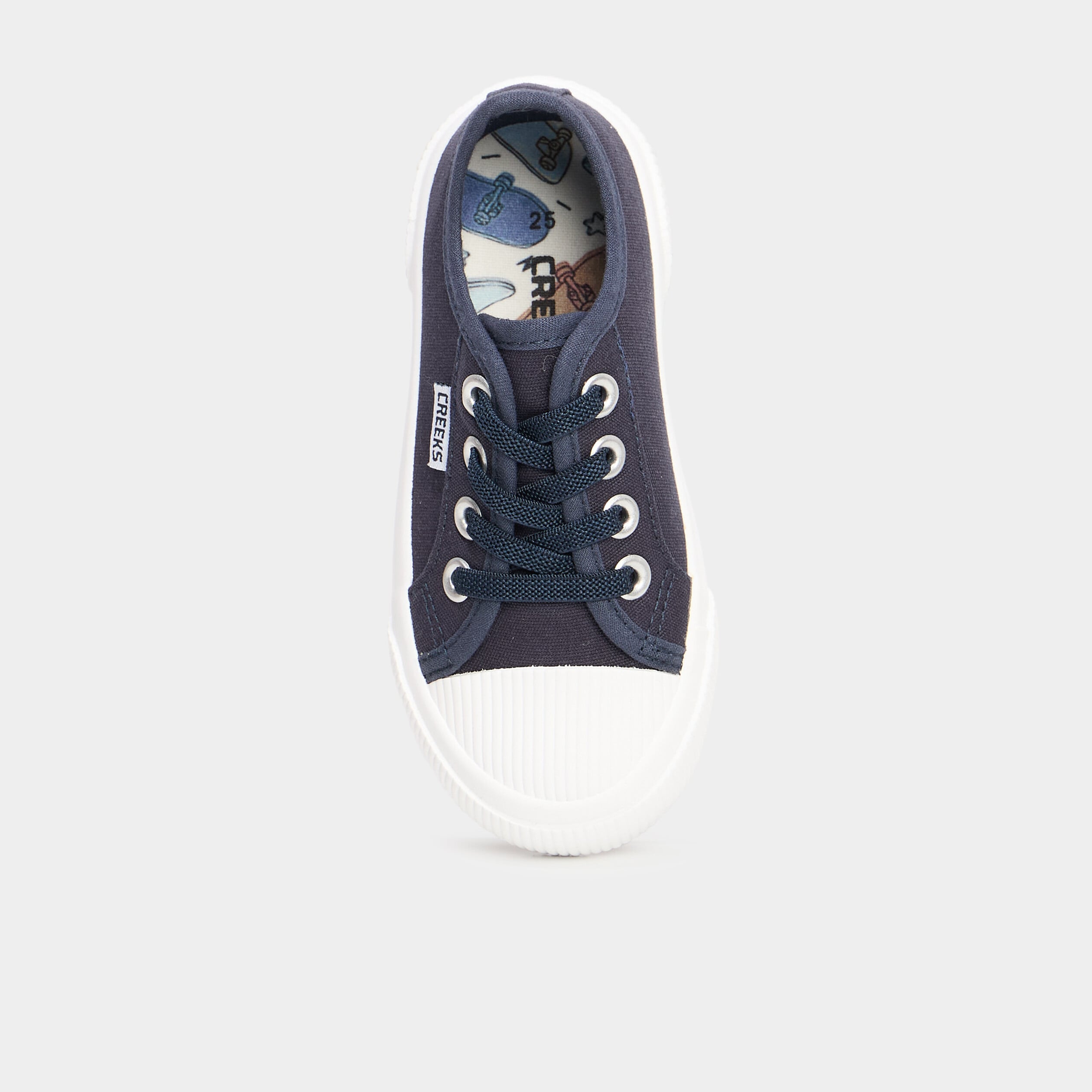 Tennis basses en toile bleu marine gar&ccedil;on