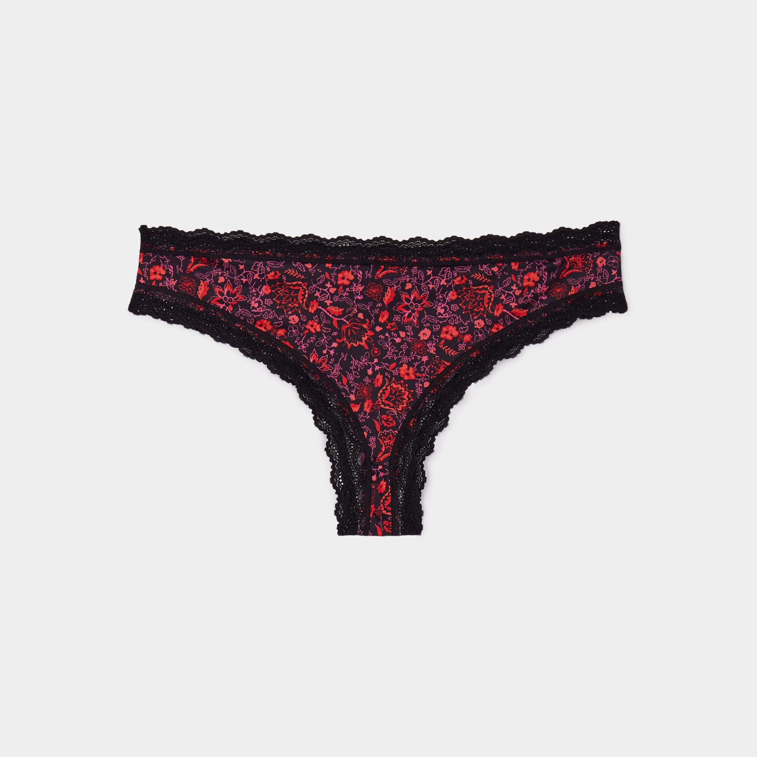 lot de 2 tangas bords dentelle noir femme Lot de 2 tangas bords dentelle noir femme