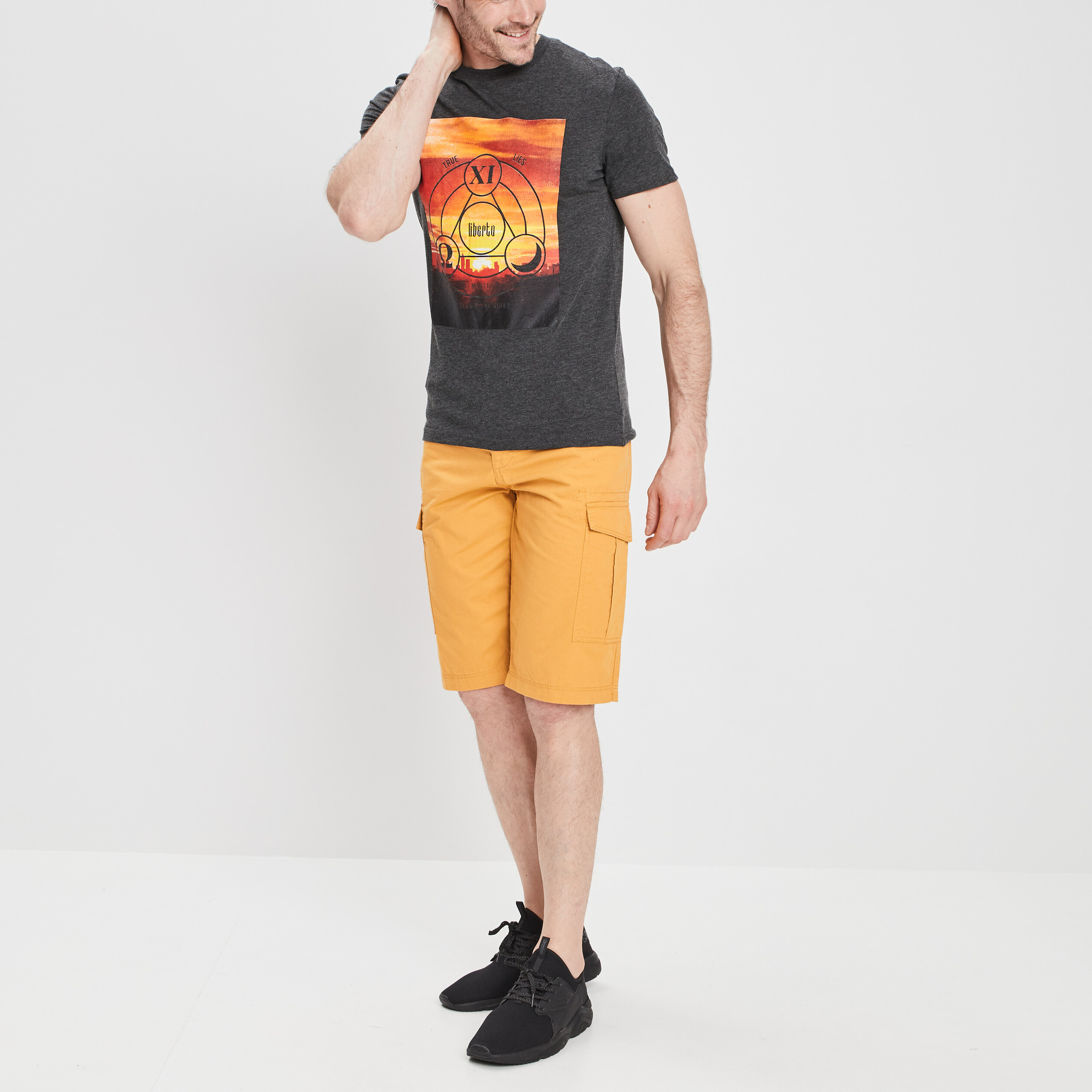 T-shirt Liberto gris foncé homme
