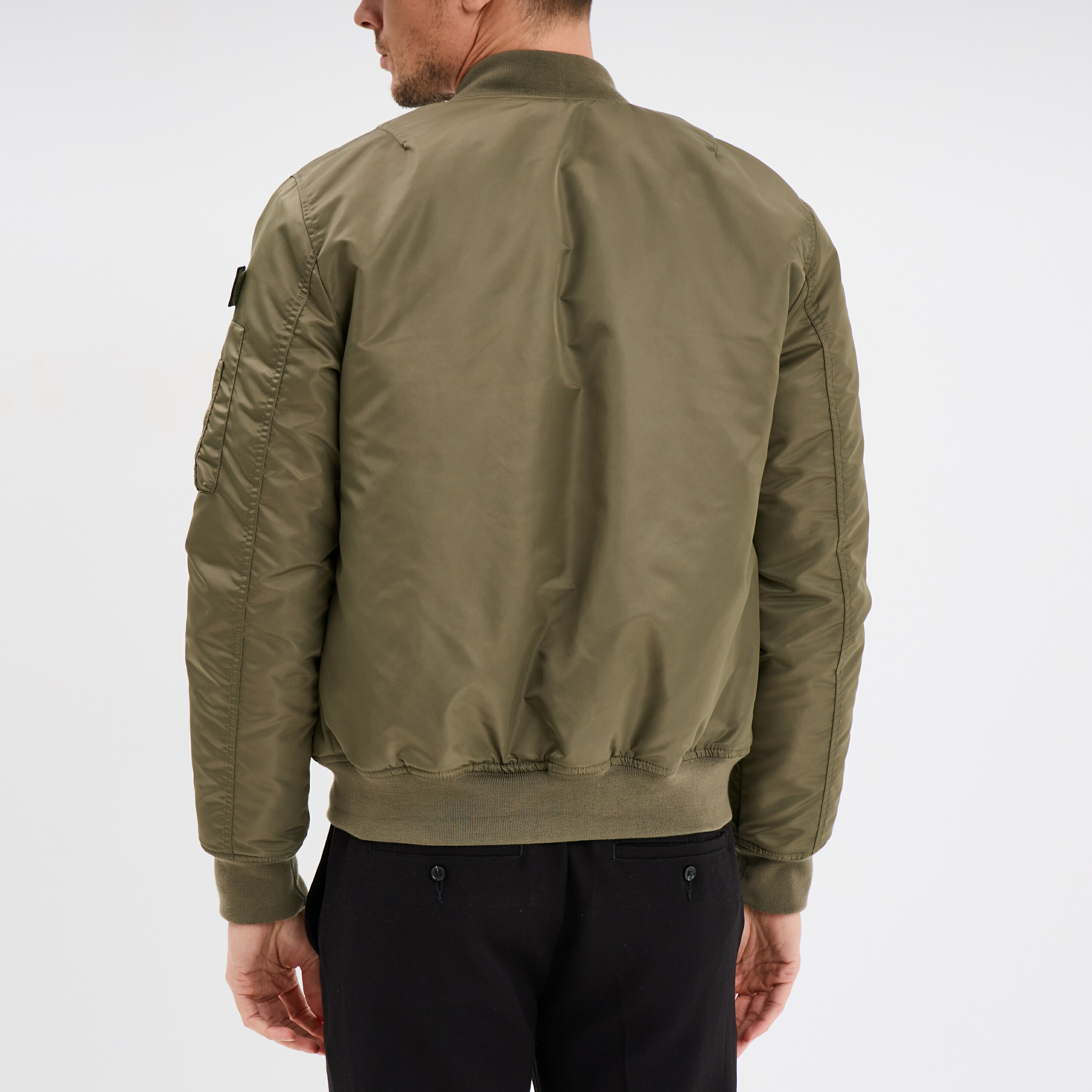 Blouson bomber d&eacute;perlant Liberto vert kaki homme