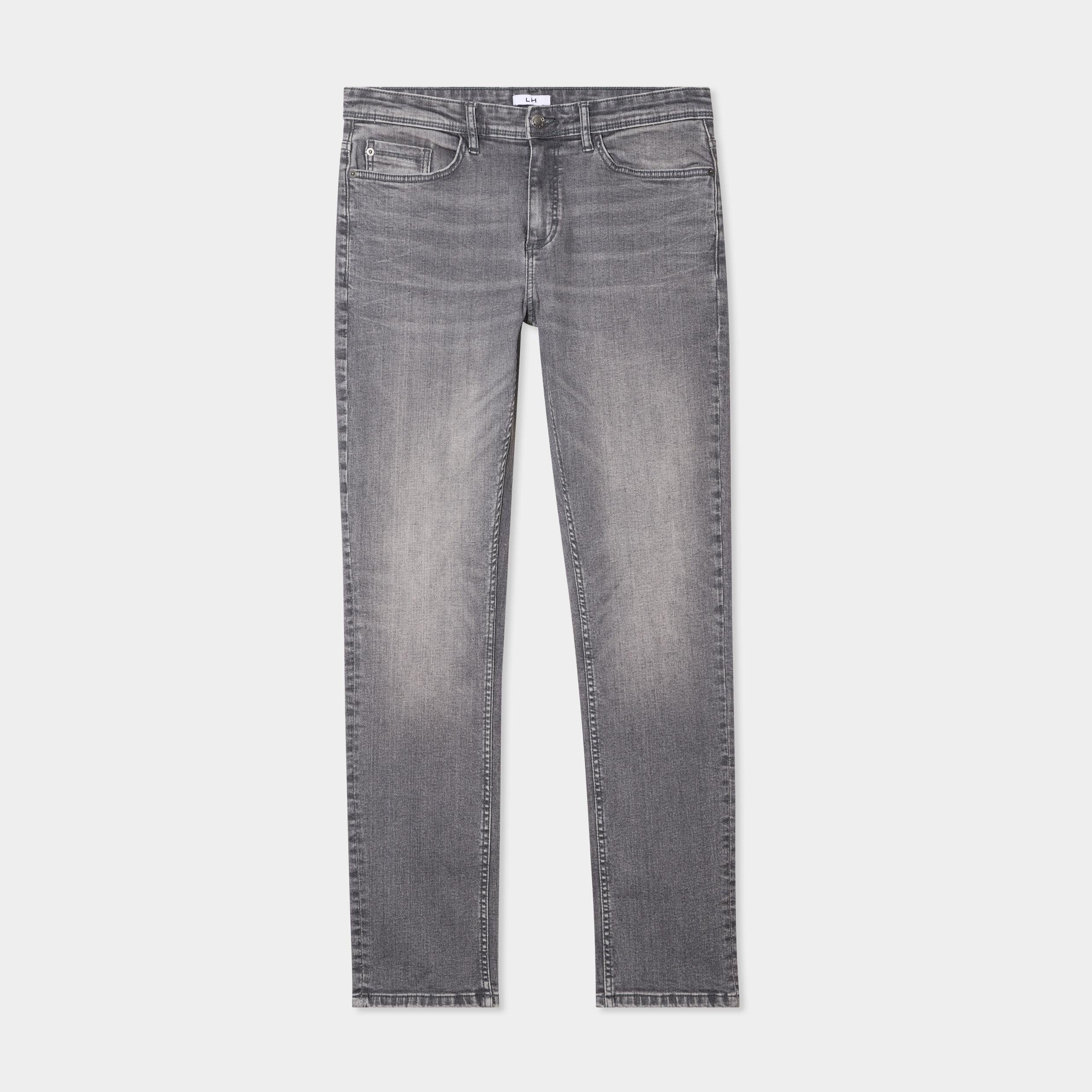 Jeans slim 5 poches denim gris homme