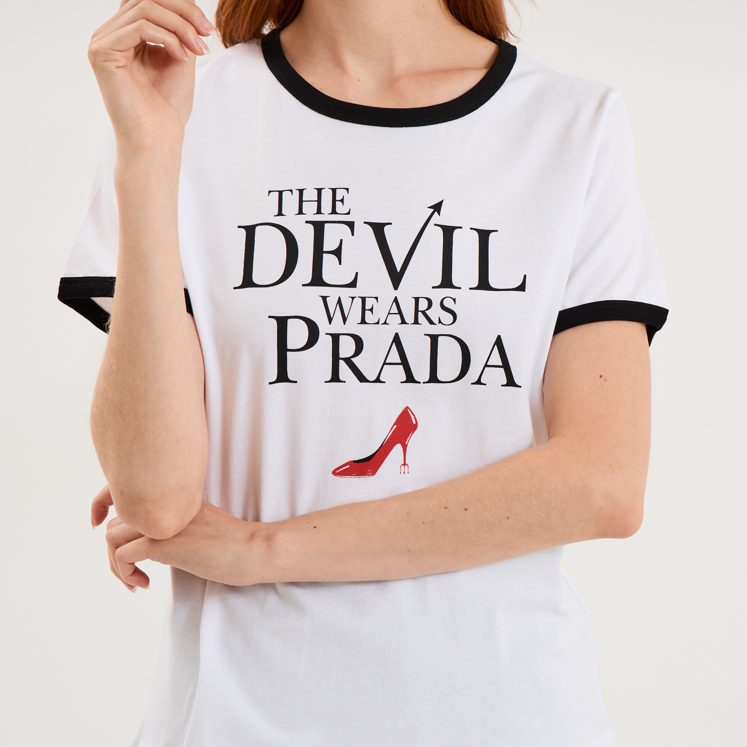 T-shirt coton Le diable en Prada blanc femme