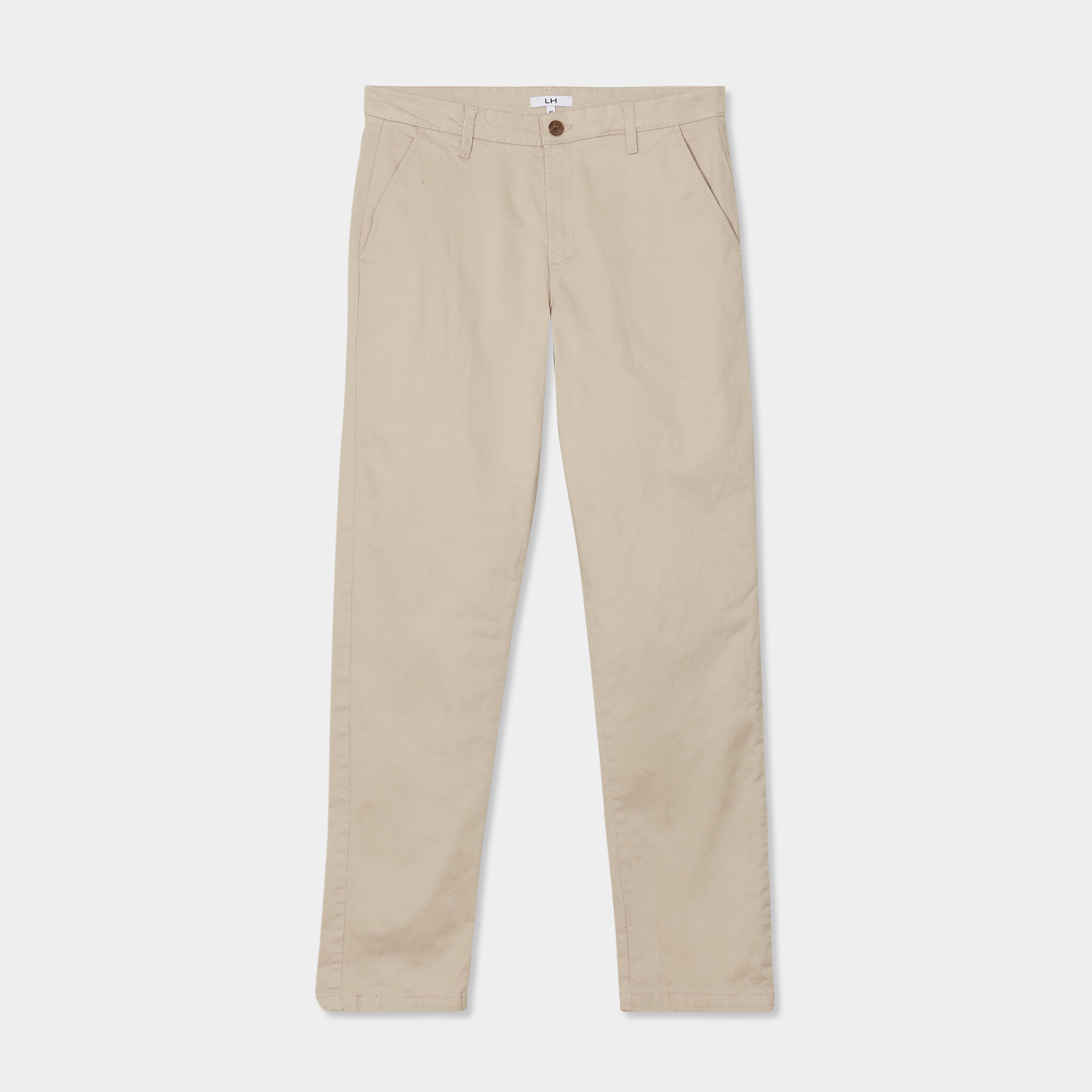 Pantalon chino droit stretch sable homme