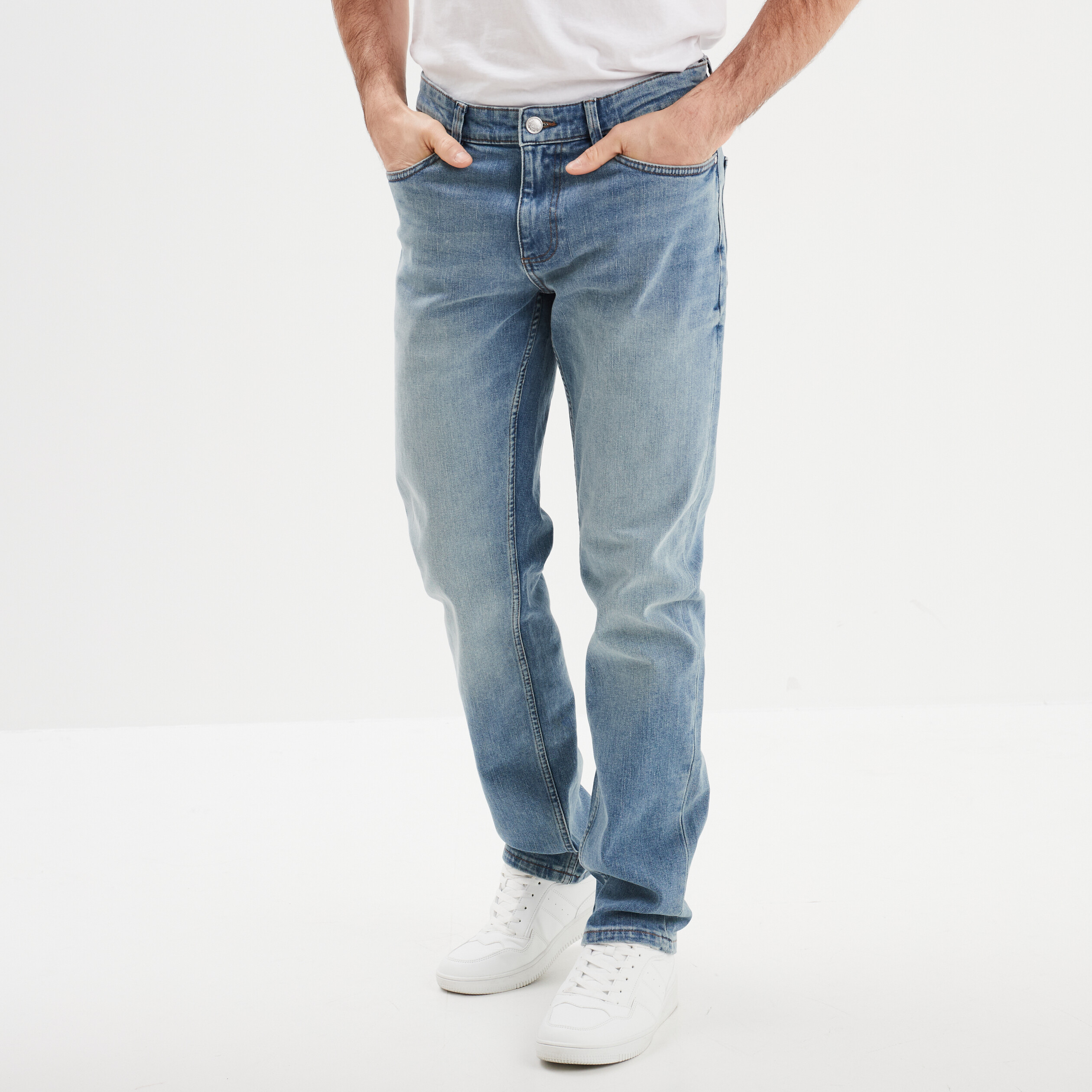 Jeans regular 5 poches denim triple stone homme