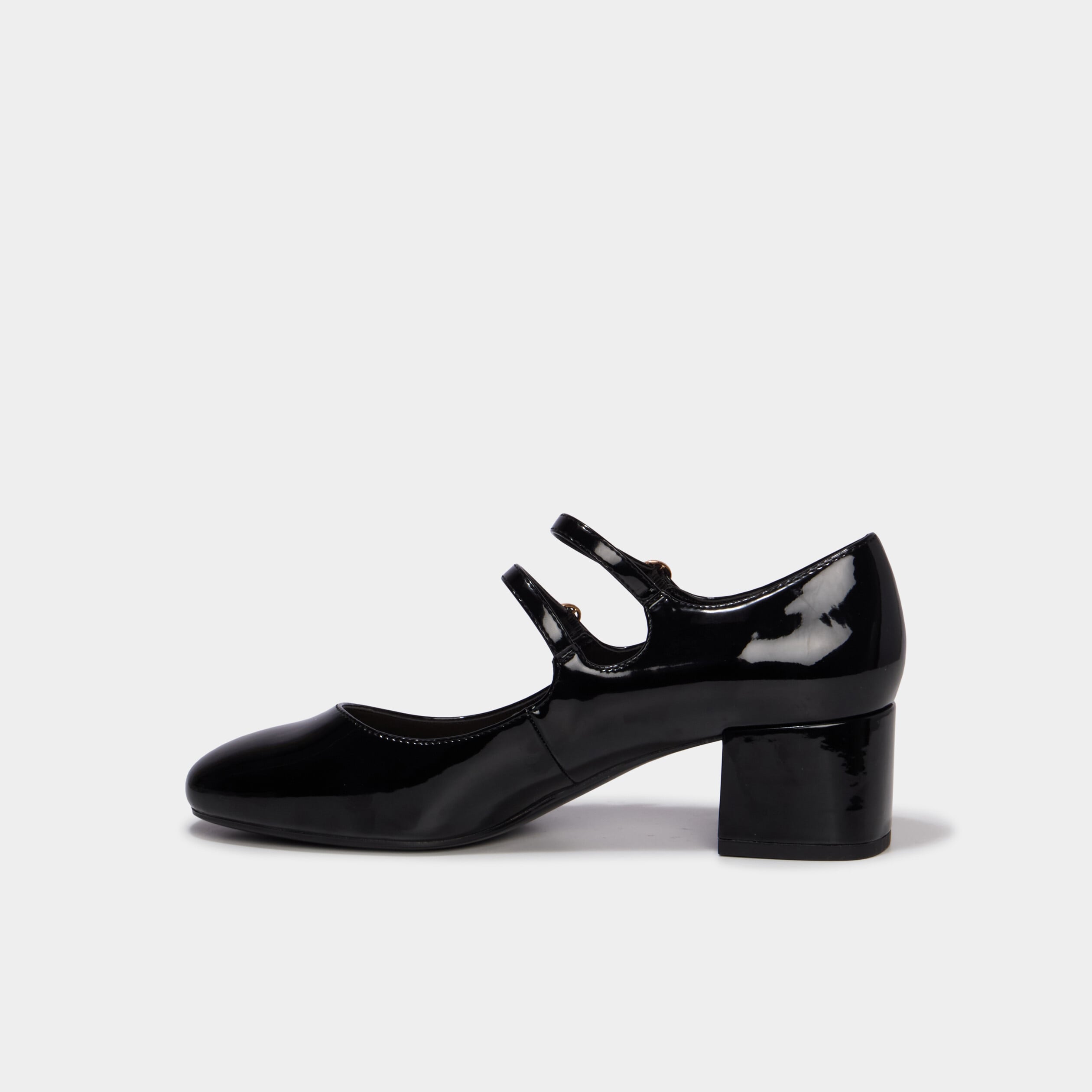 Babies en vernis &agrave; talons noir femme