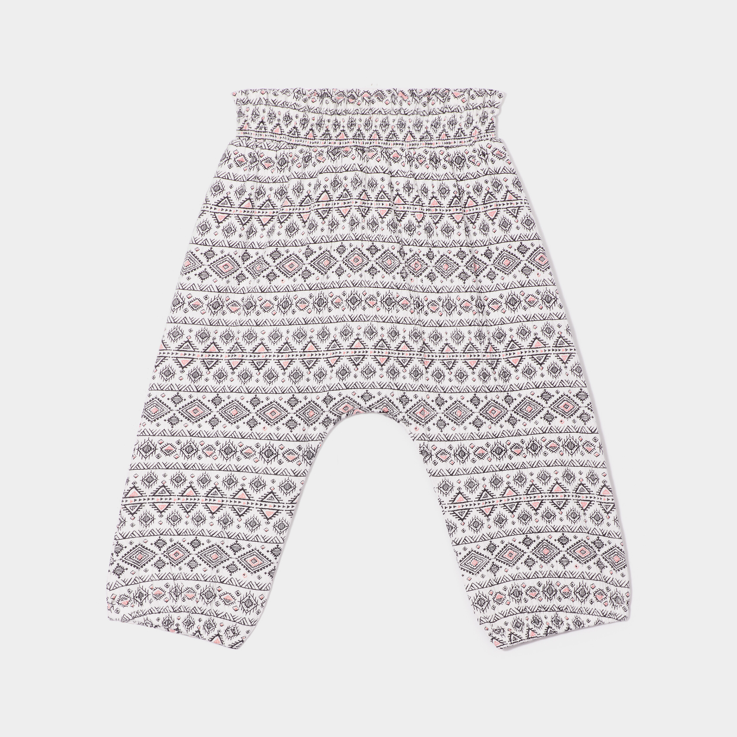 pantalon a taille elastiquee creme bebef Pantalon à taille élastiquée creme bébé fille