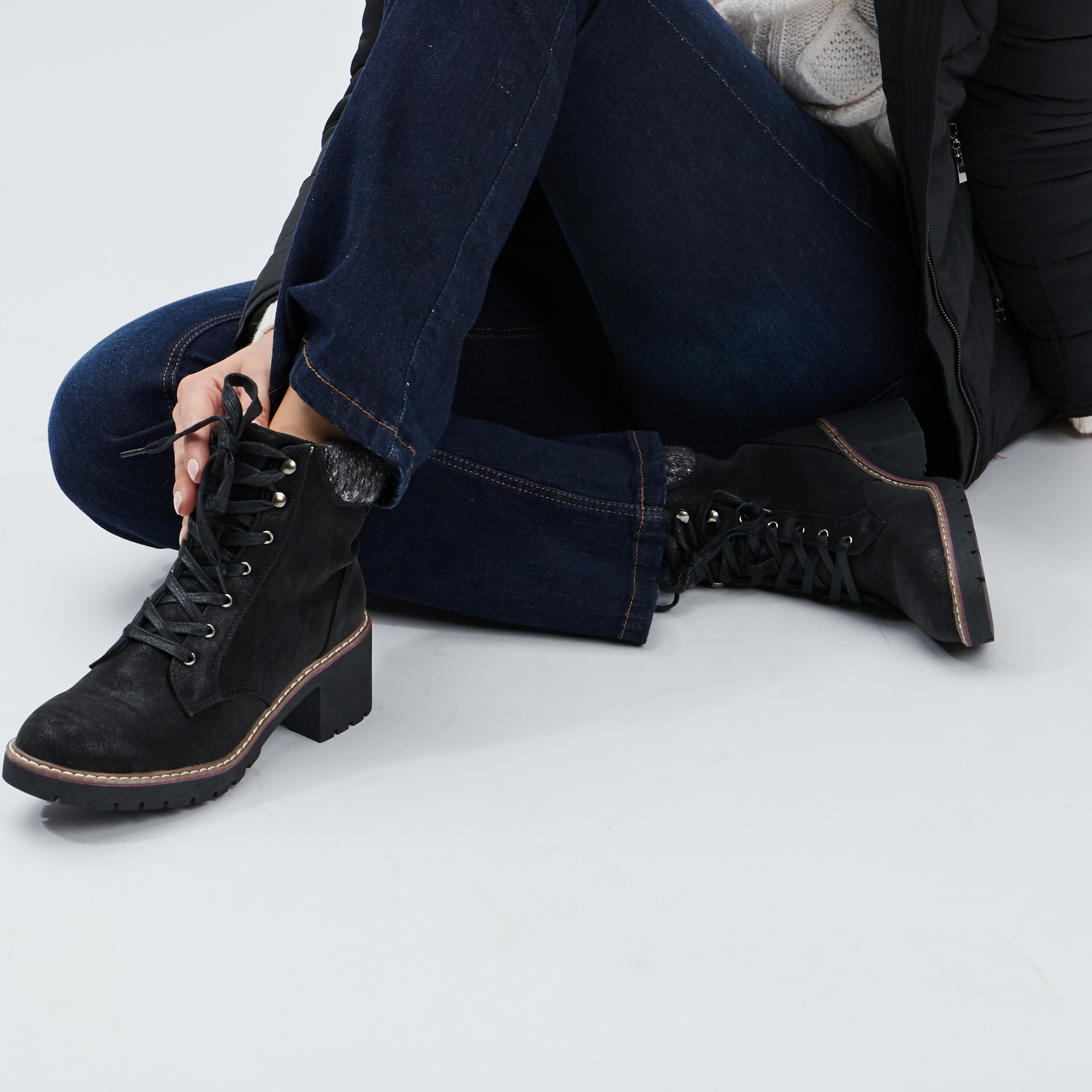 bottines a talons noir femme Bottines à talons noir femme