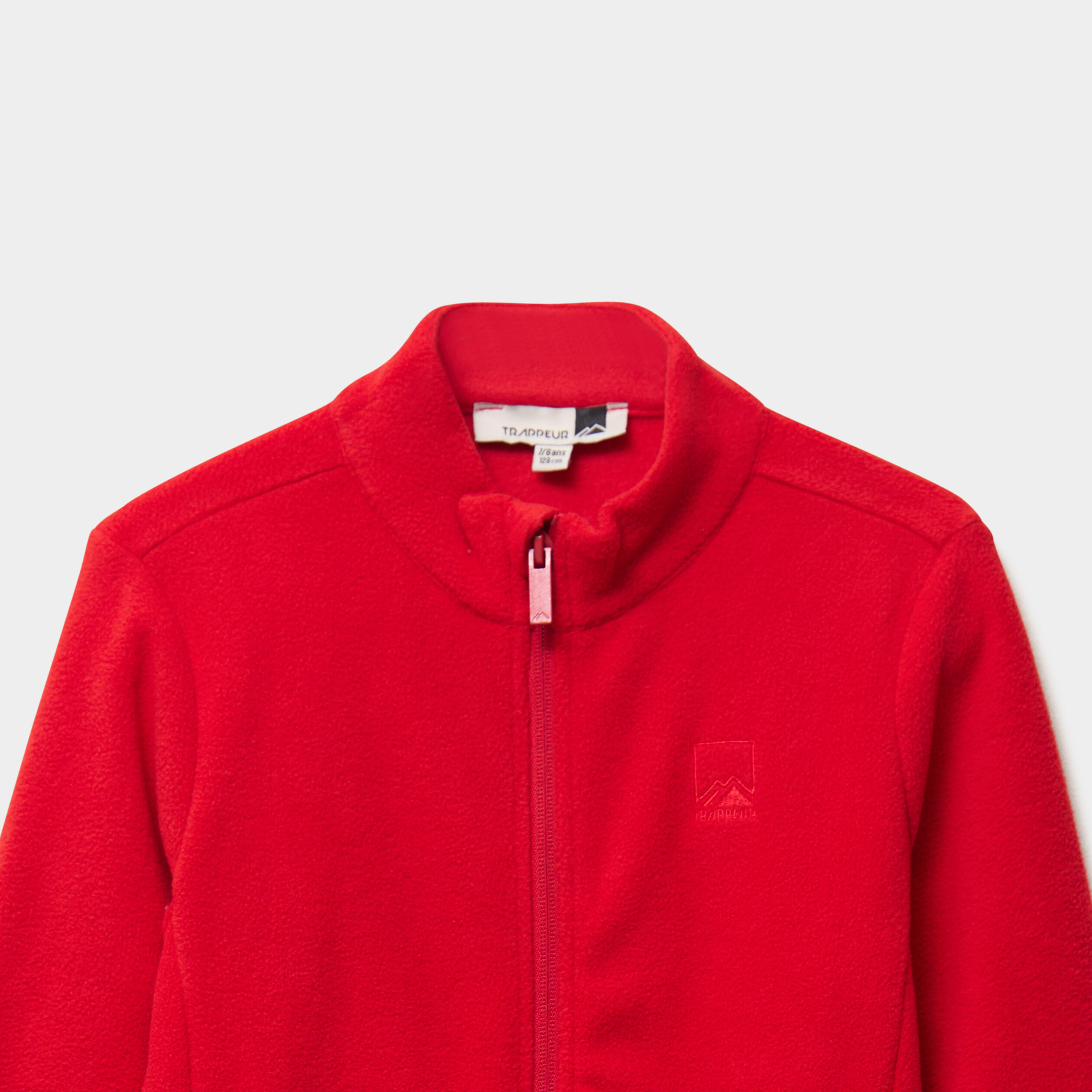 Gilet polaire zipp&eacute; col montant rouge gar&ccedil;on