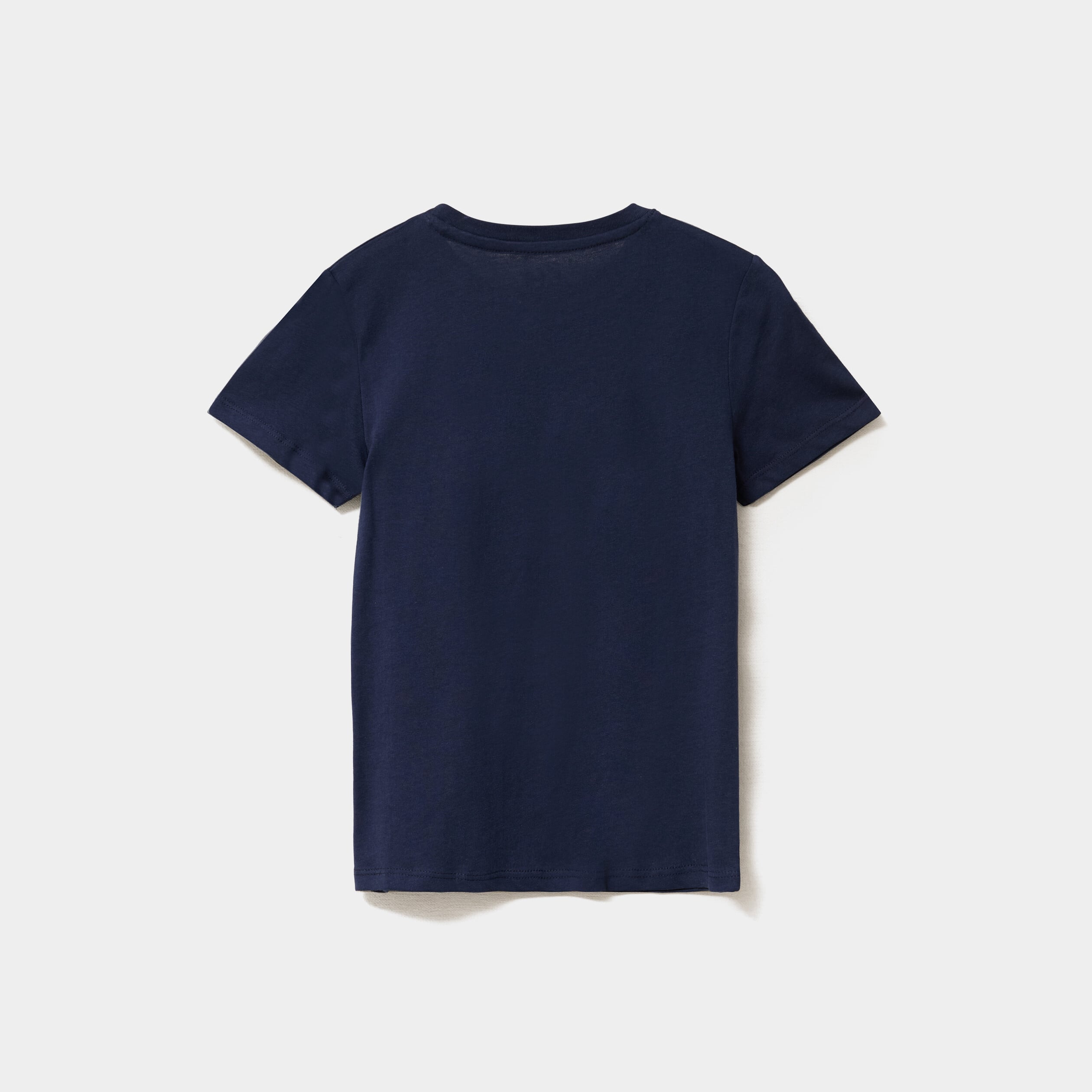T-shirt col rond manches courtes coton bleu marine gar&ccedil;on