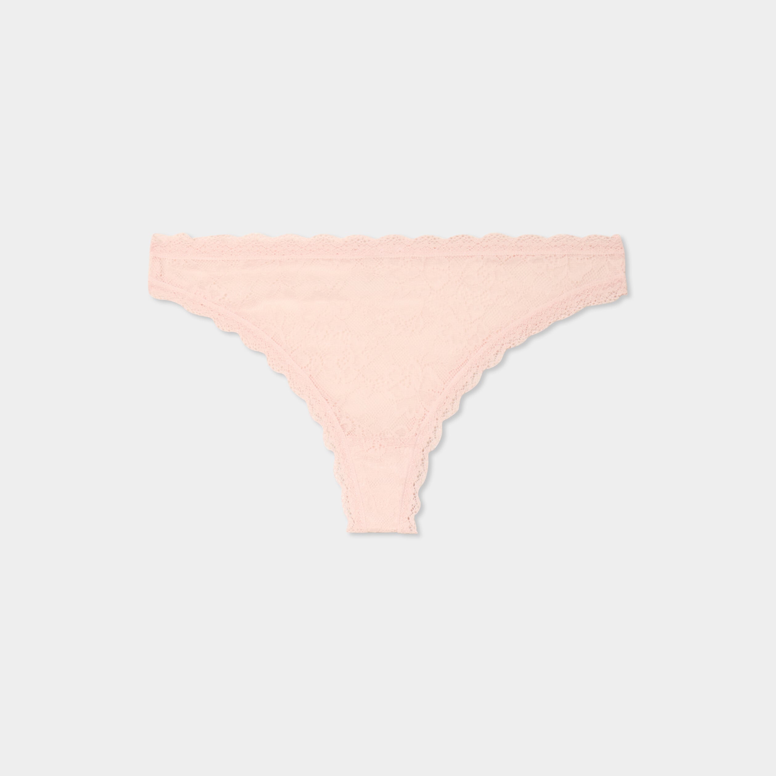 Tanga en dentelle rose clair femme | La Halle