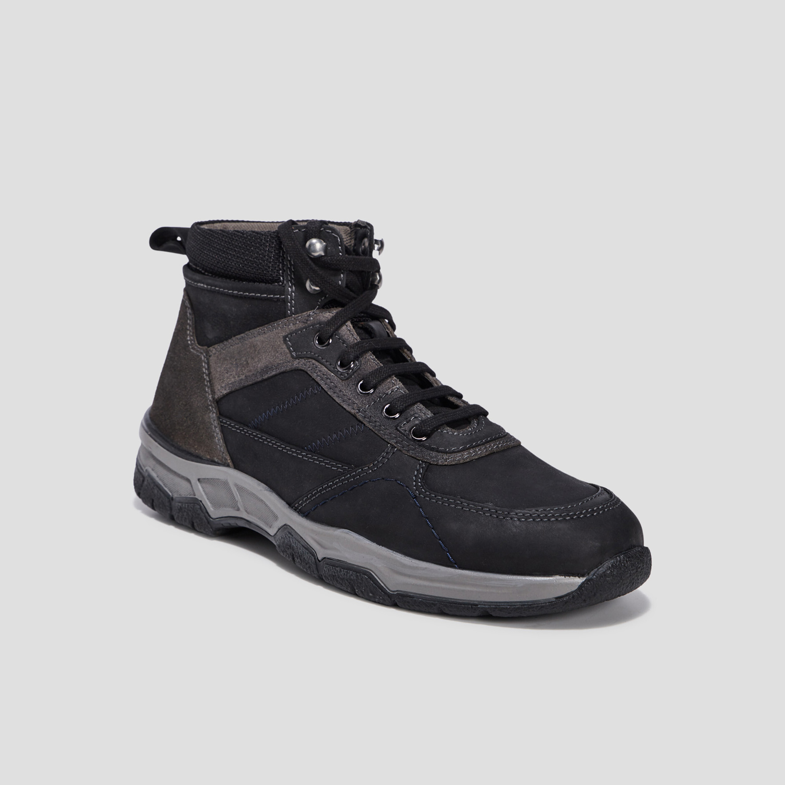 bottines a lacets en cuir noir homme Bottines à lacets en cuir noir homme