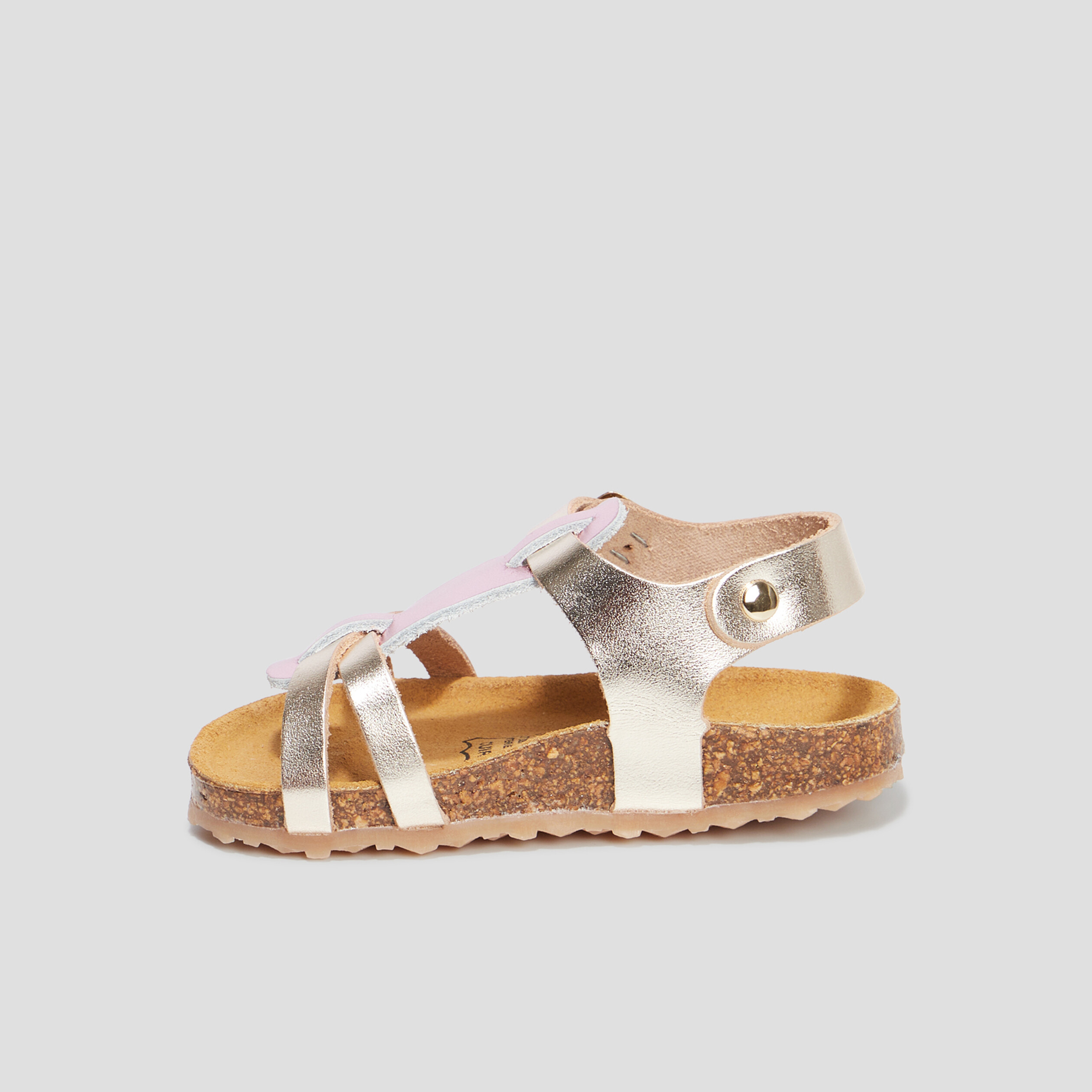 sandales brides croisees en cuir creeks jaune or bebef Sandales brides croisées en cuir Creeks jaune or bébé fille