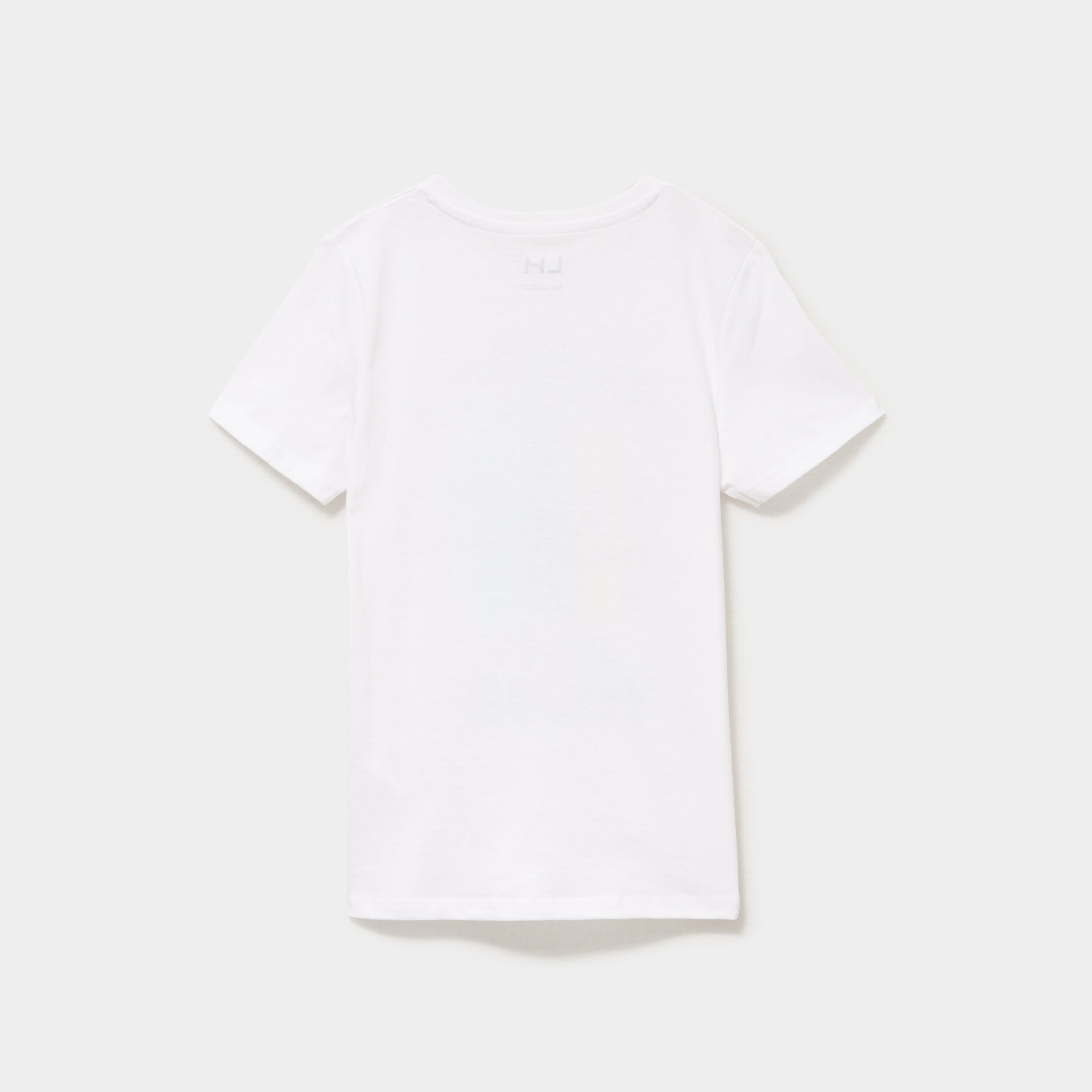 T-shirt droit manches courtes coton blanc gar&ccedil;on