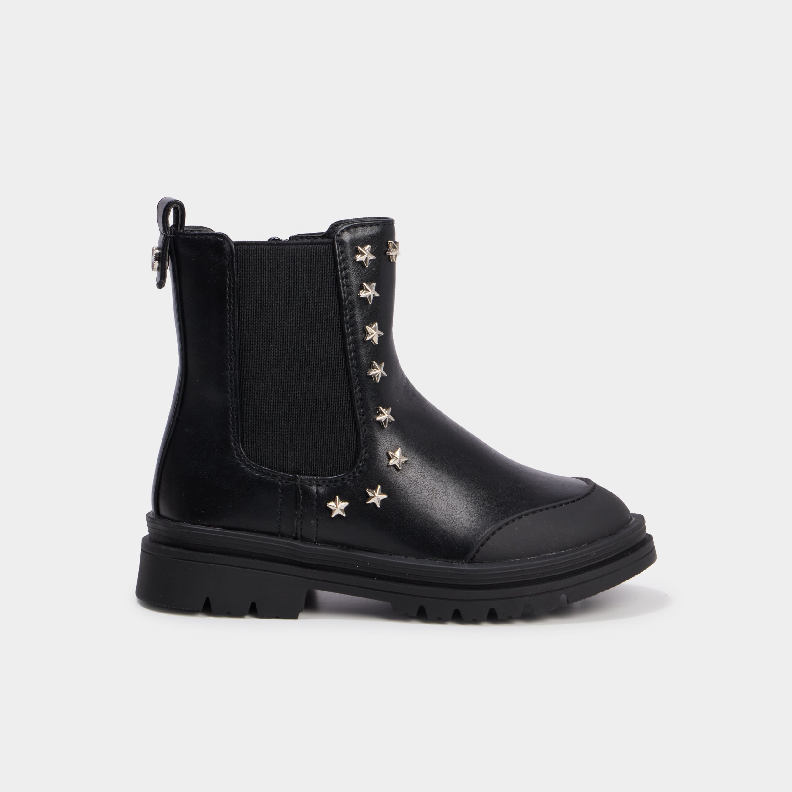 Bottines avec clous &eacute;toiles noir fille