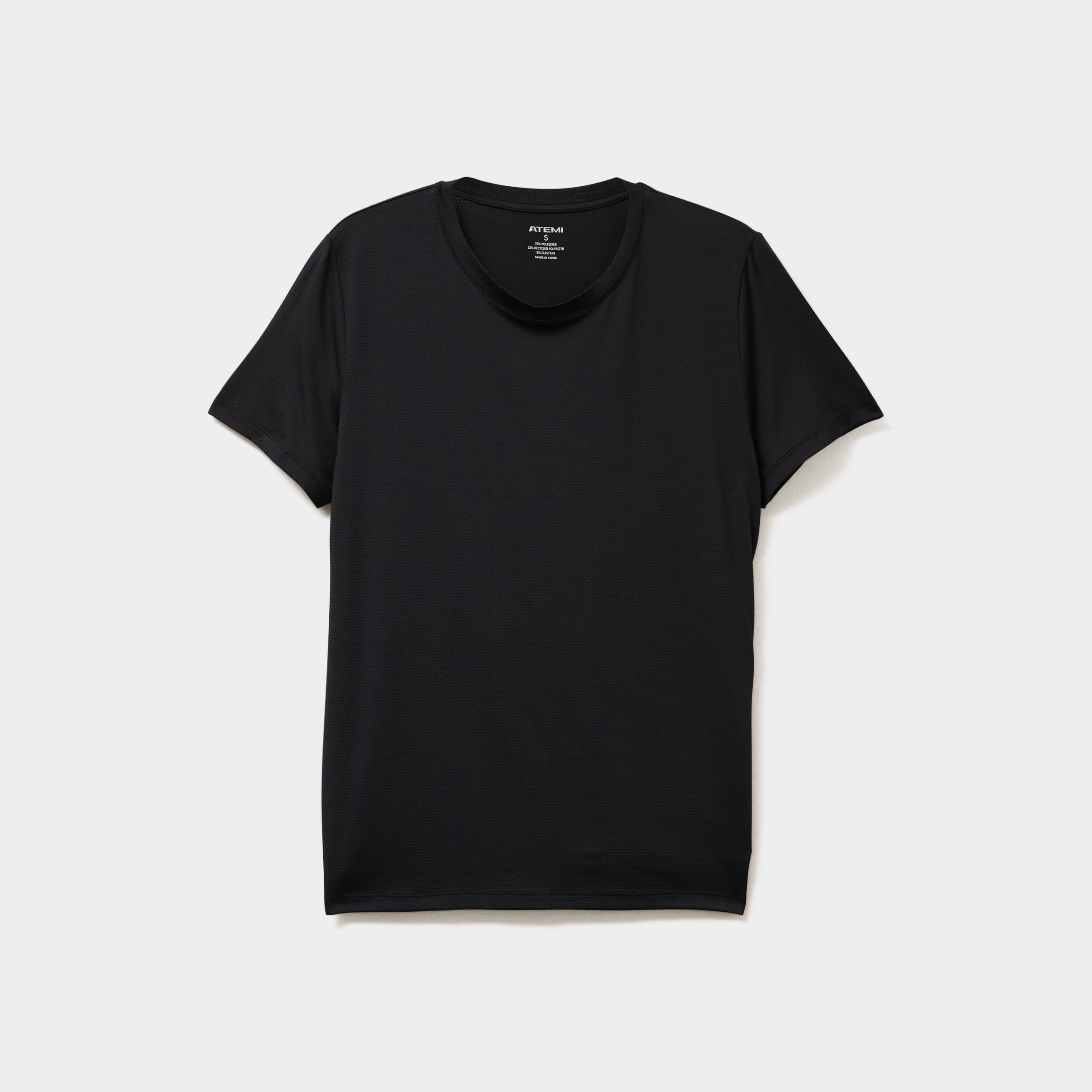 T-shirt de sport droit manches courtes noir femme