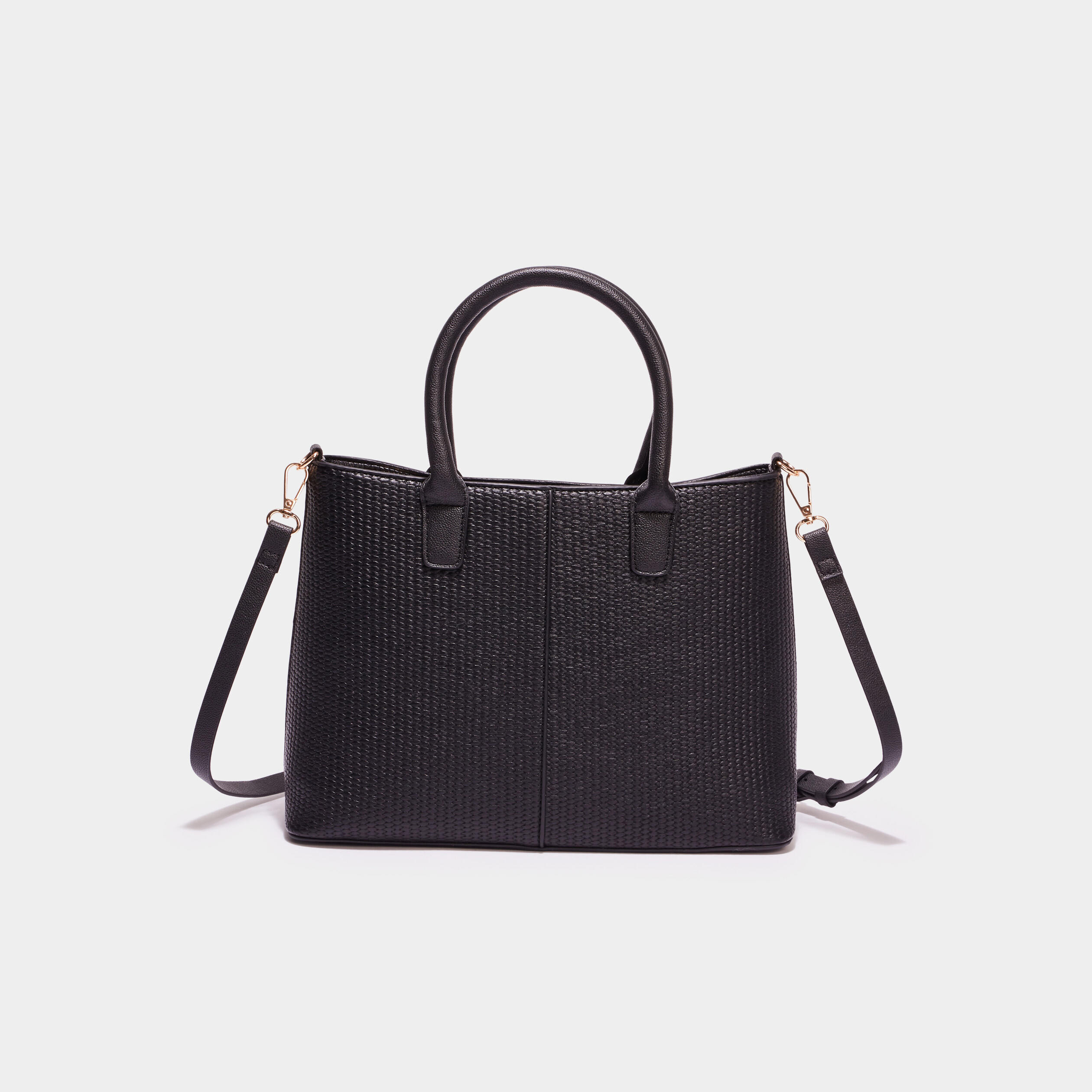 Sac a main a relief noir femme La Halle