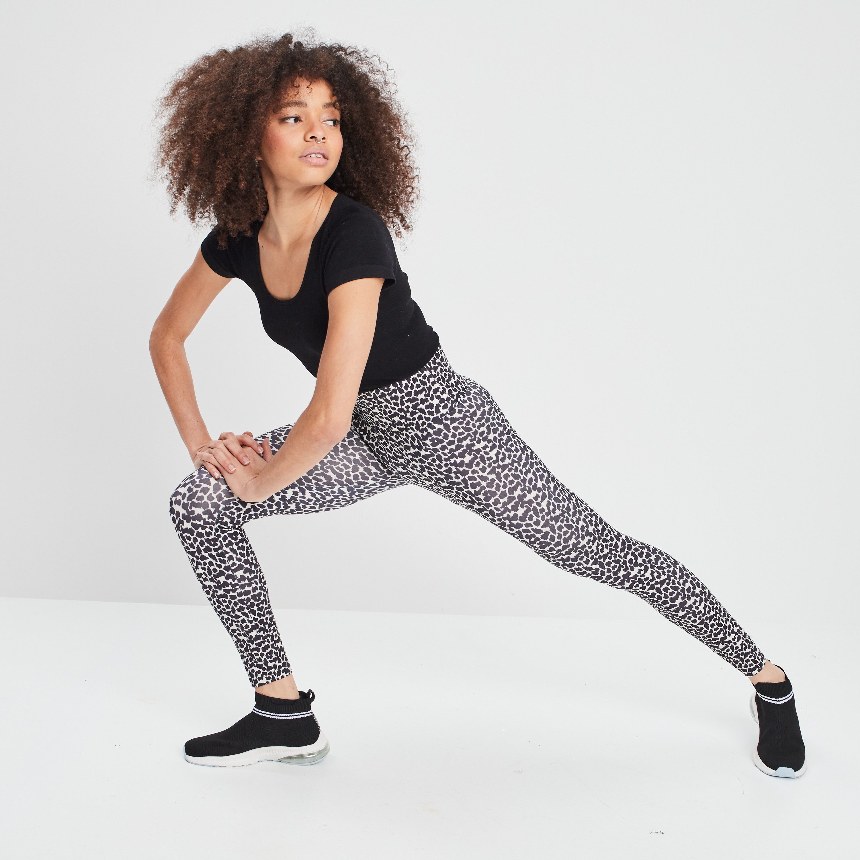 Legging taille extra haute ecru femme