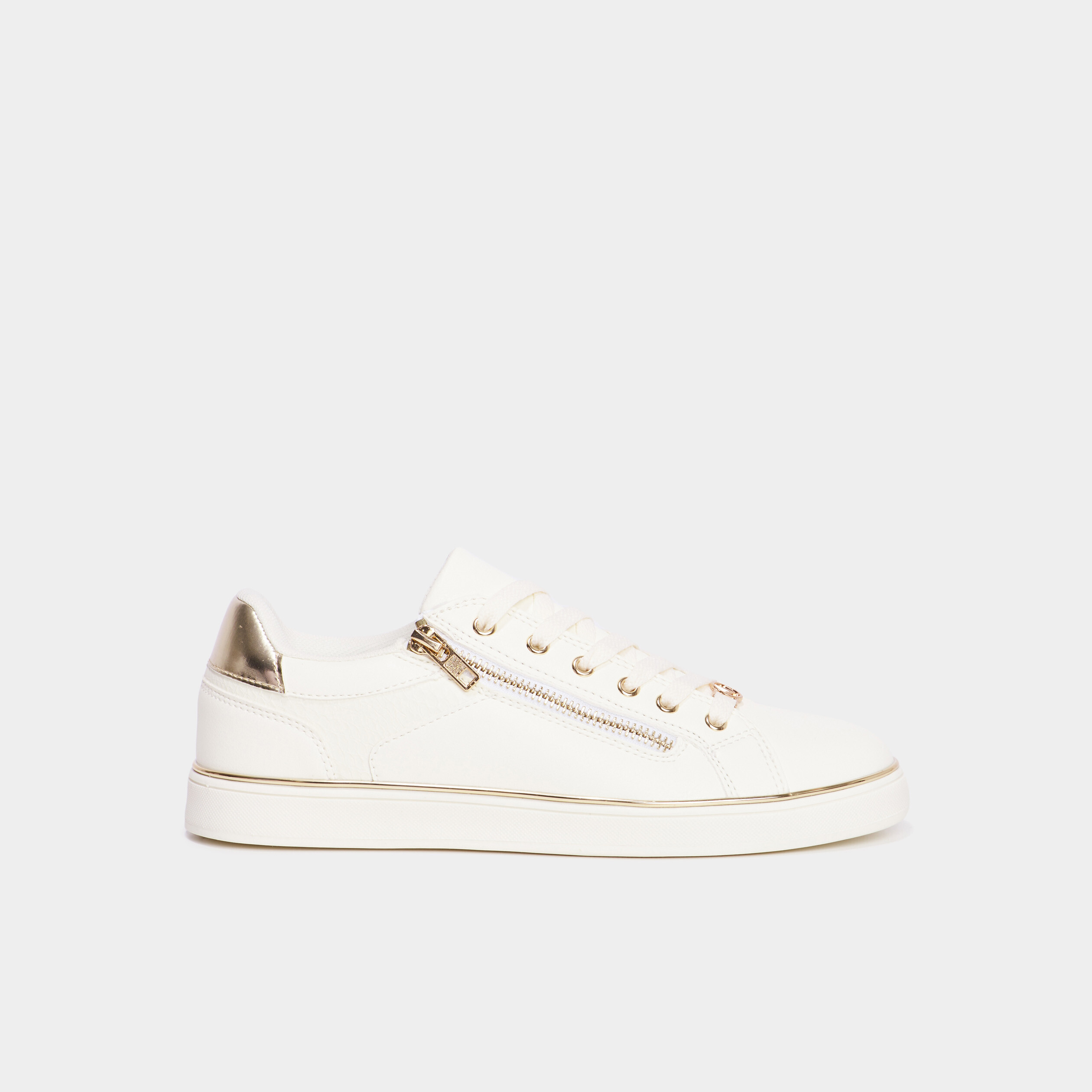 Tennis basses &agrave; lacets Mosquitos blanc femme