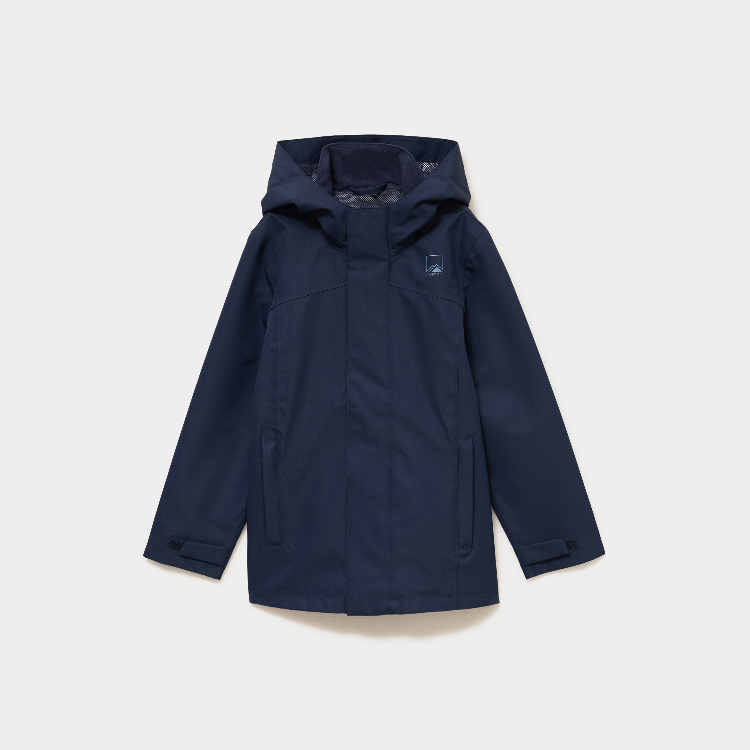 Coupe-vent imperm&eacute;able &agrave; capuche bleu marine gar&ccedil;on