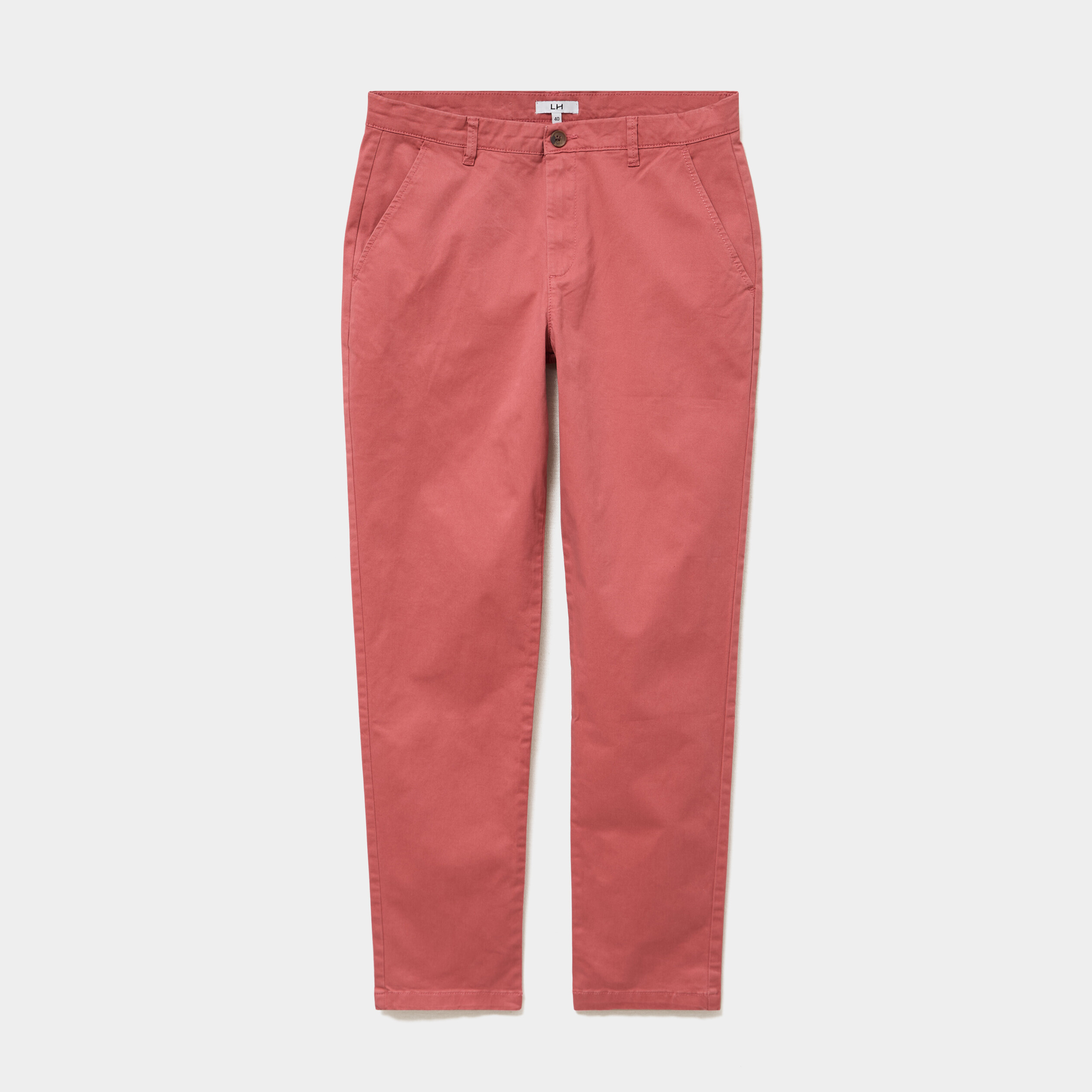 Pantalon chino droit stretch vieux rose homme