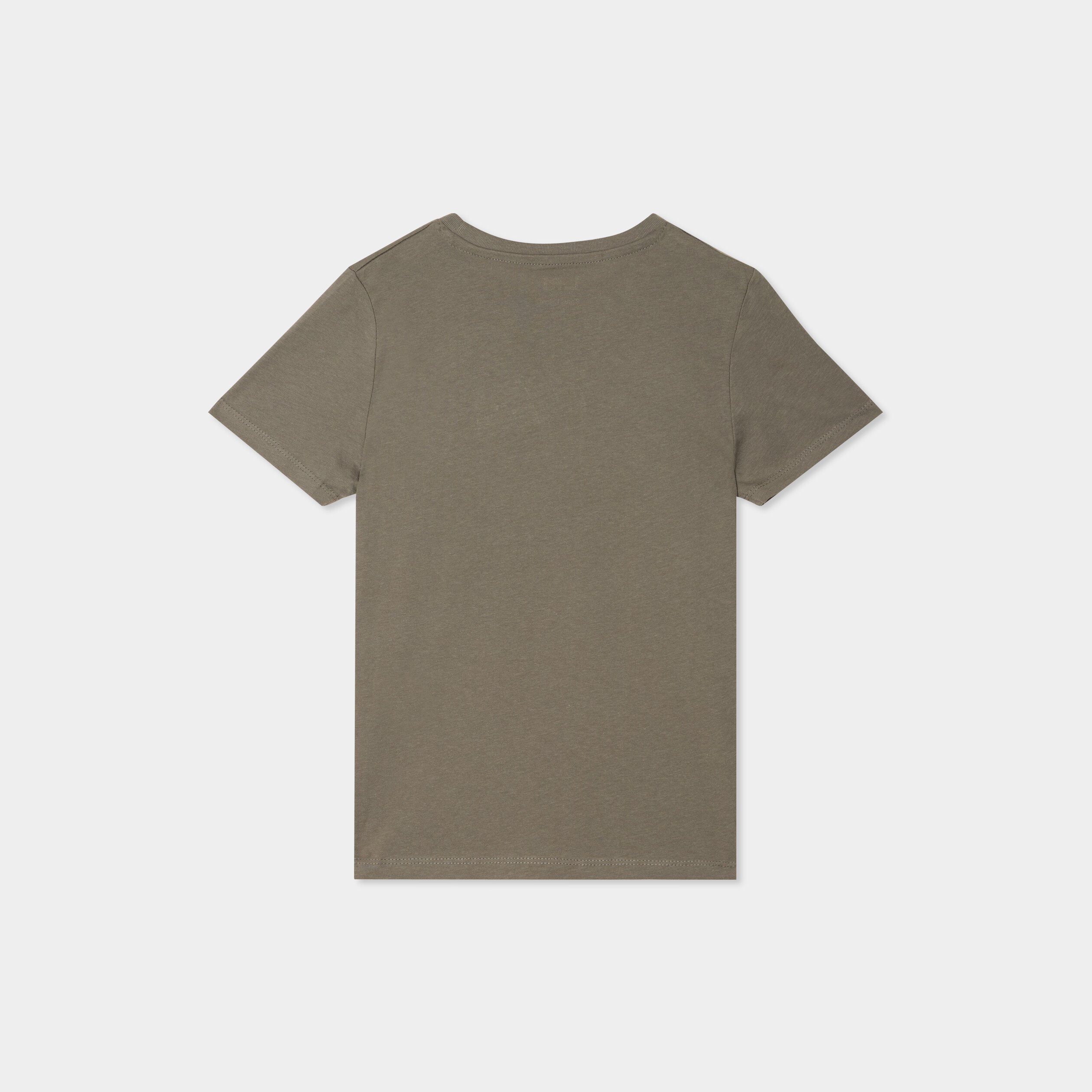 t shirt en coton manches courtes vert kaki garcon T-shirt en coton manches courtes vert kaki garçon