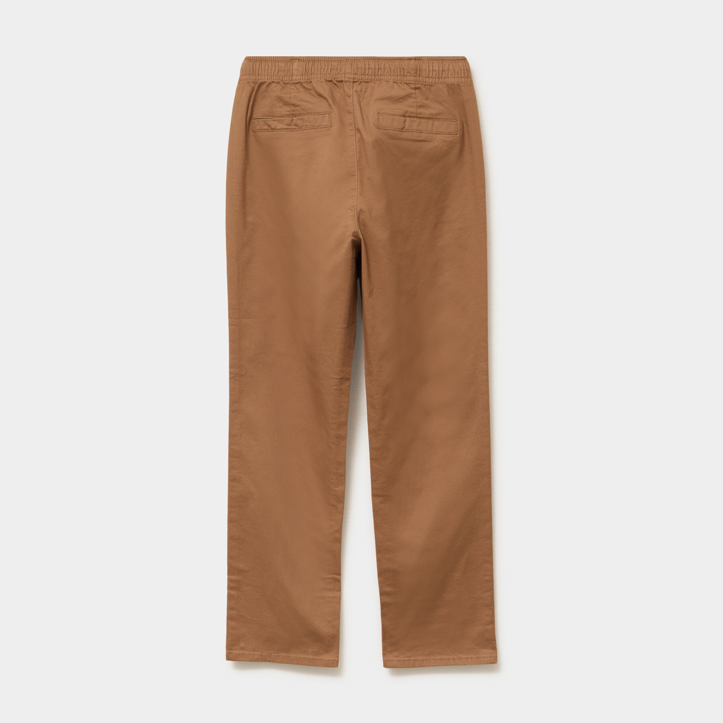 Pantalon chino droit taille ajustable marron gar&ccedil;on