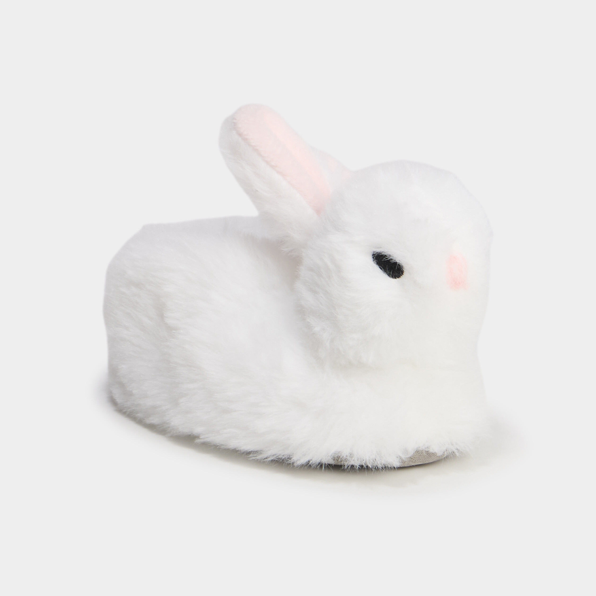 Mono chausson fausse fourrure blanc b&eacute;b&eacute; fille