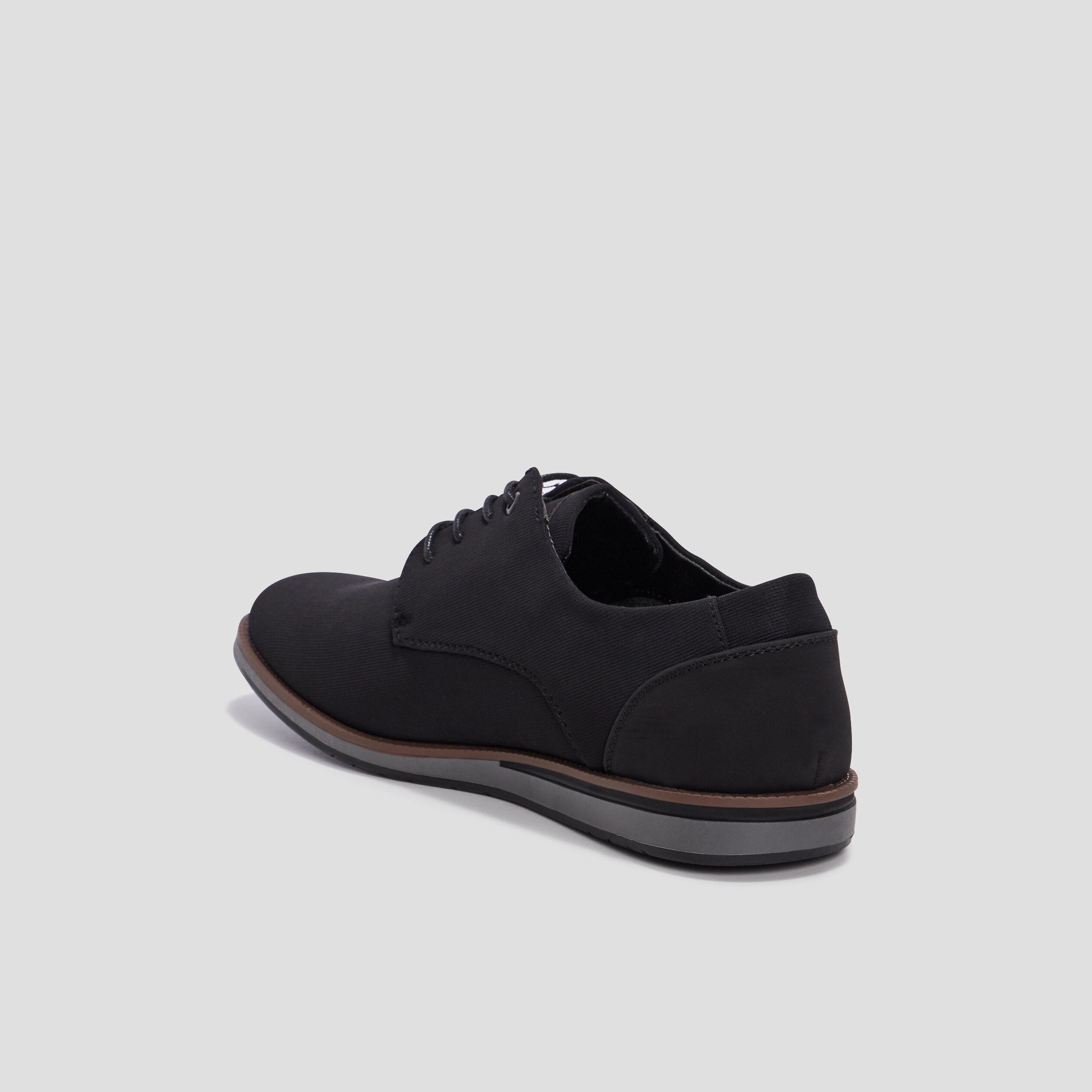 Derbies plates à lacets noir homme