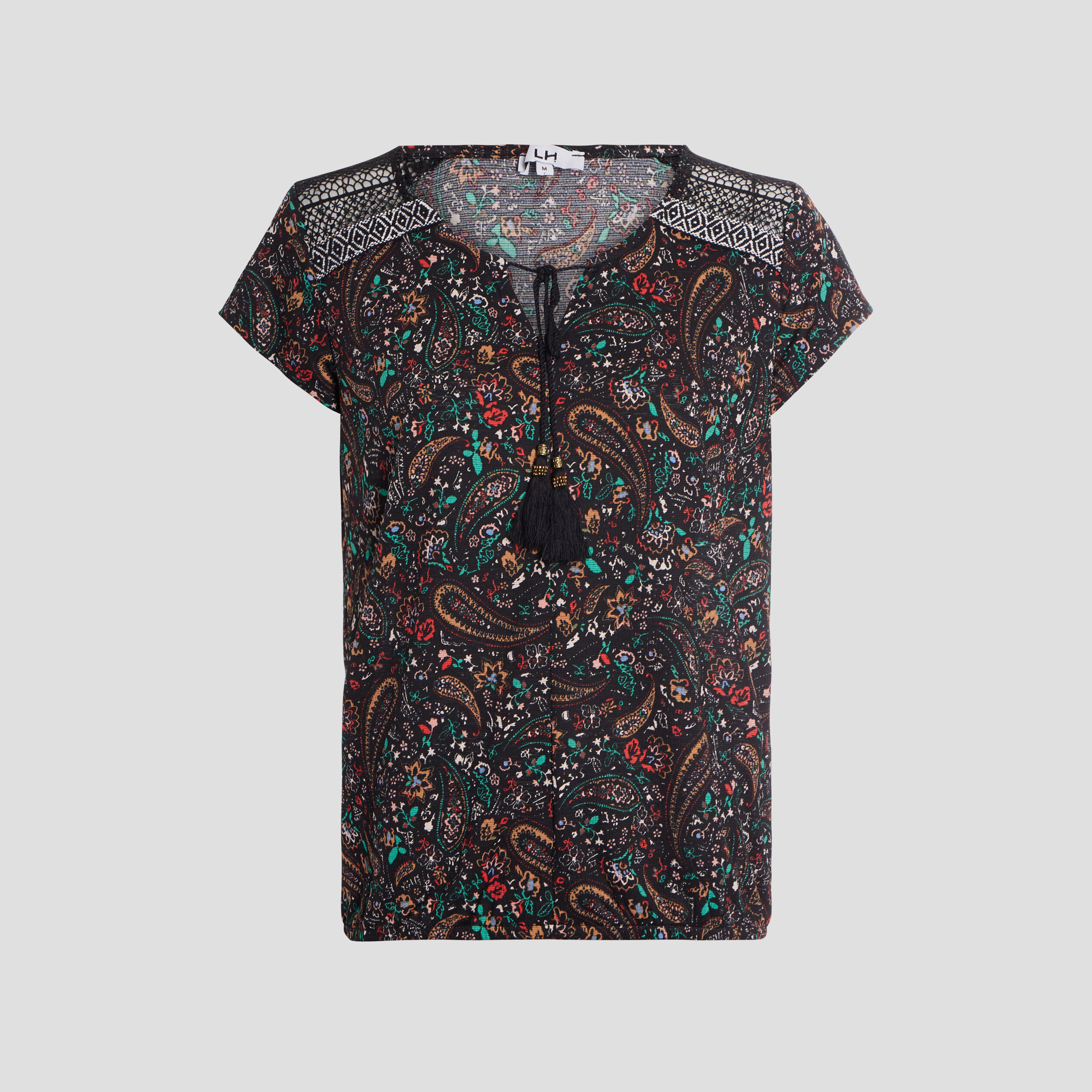 t shirt manches courtes noir femme T-shirt manches courtes noir femme