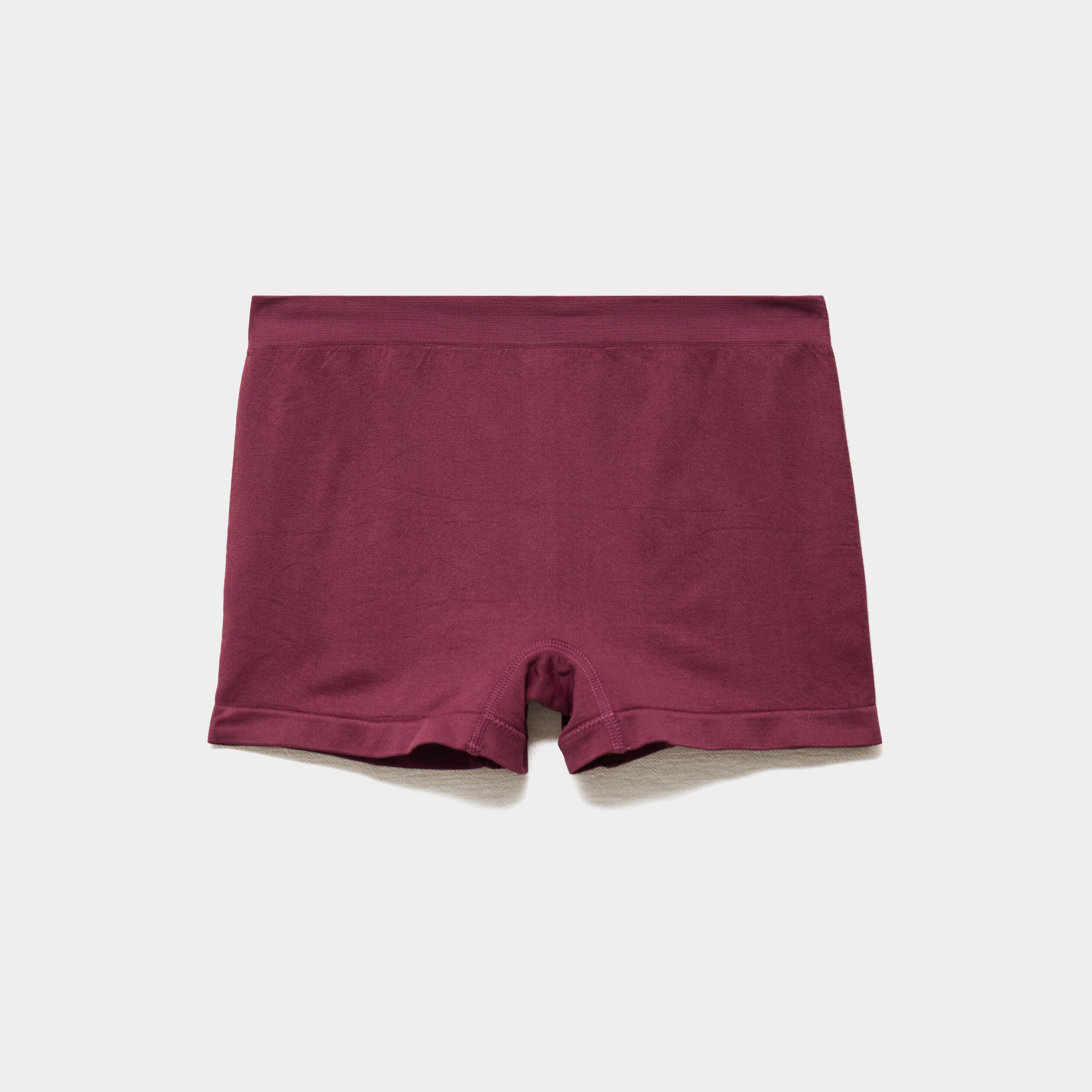 Shorty sans couture taille &eacute;lastiqu&eacute;e prune femme
