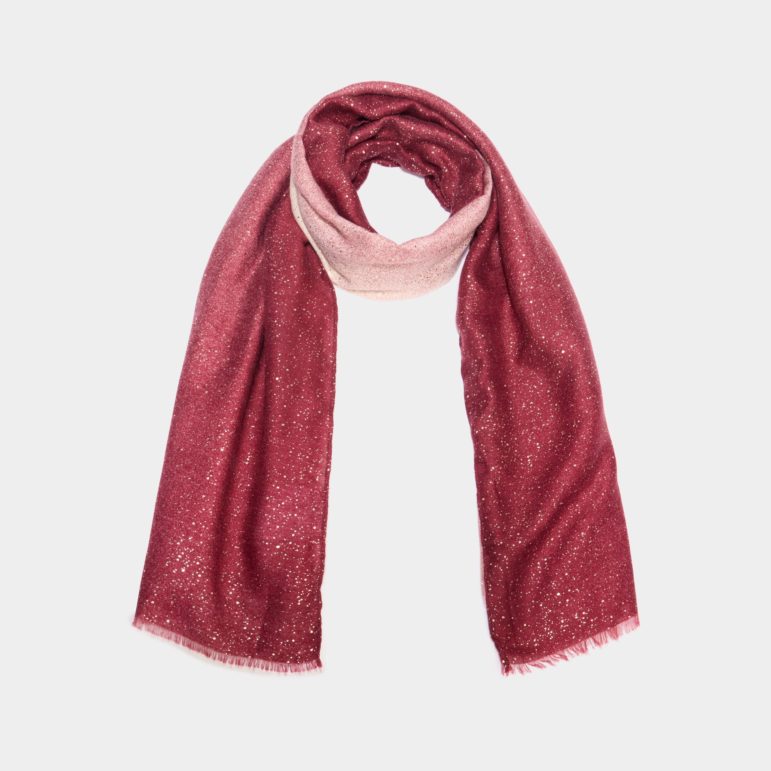 Foulard &agrave; paillettes bordeaux femme