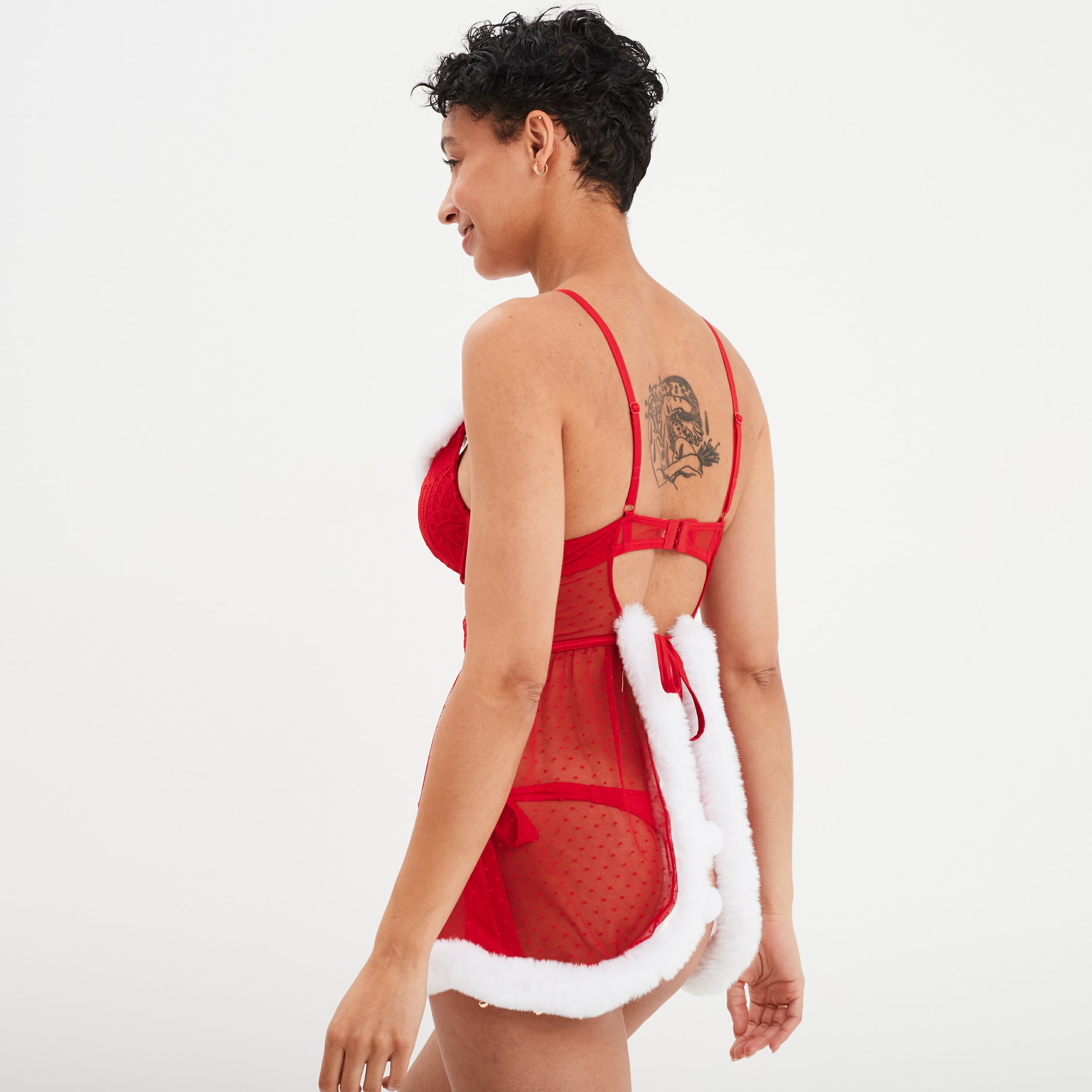 Nuisette No&euml;l ajustable effet plumetis rose framboise femme
