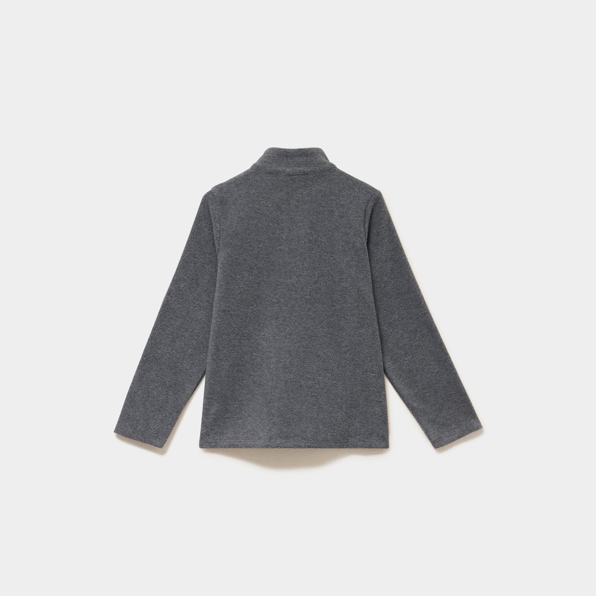 Sweat polaire col camionneur gris argent mixte