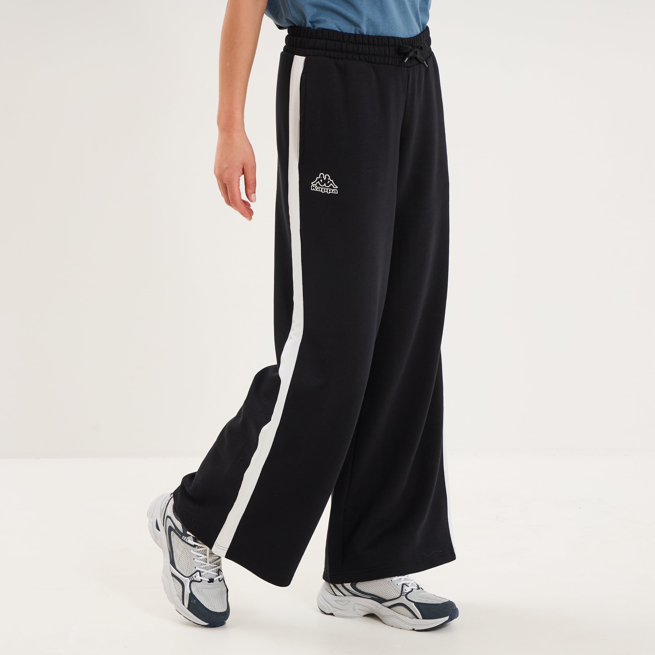 Pantalon de jogging molletonn&eacute; Kappa noir femme