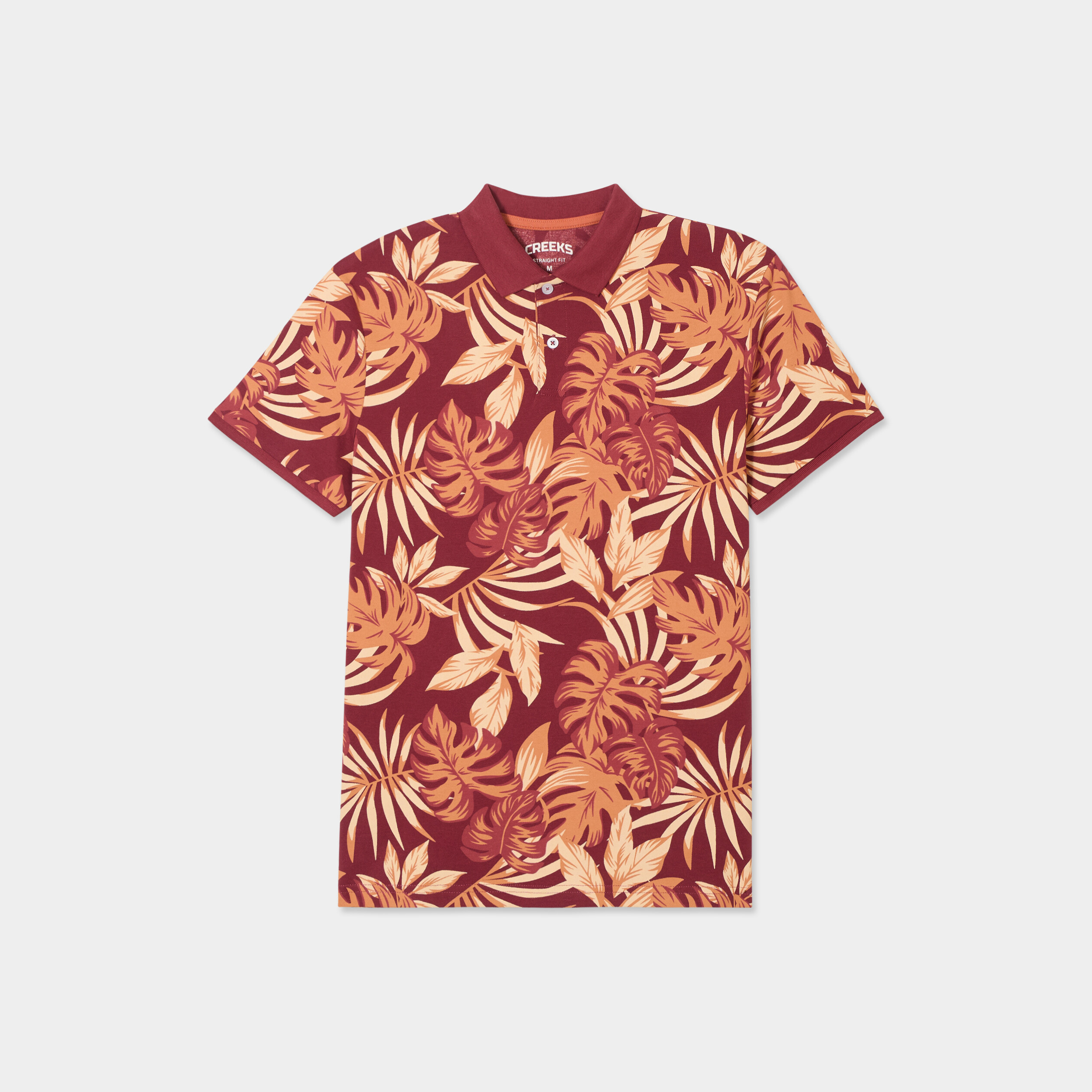 Polo jersey coton manches courtes bordeaux homme