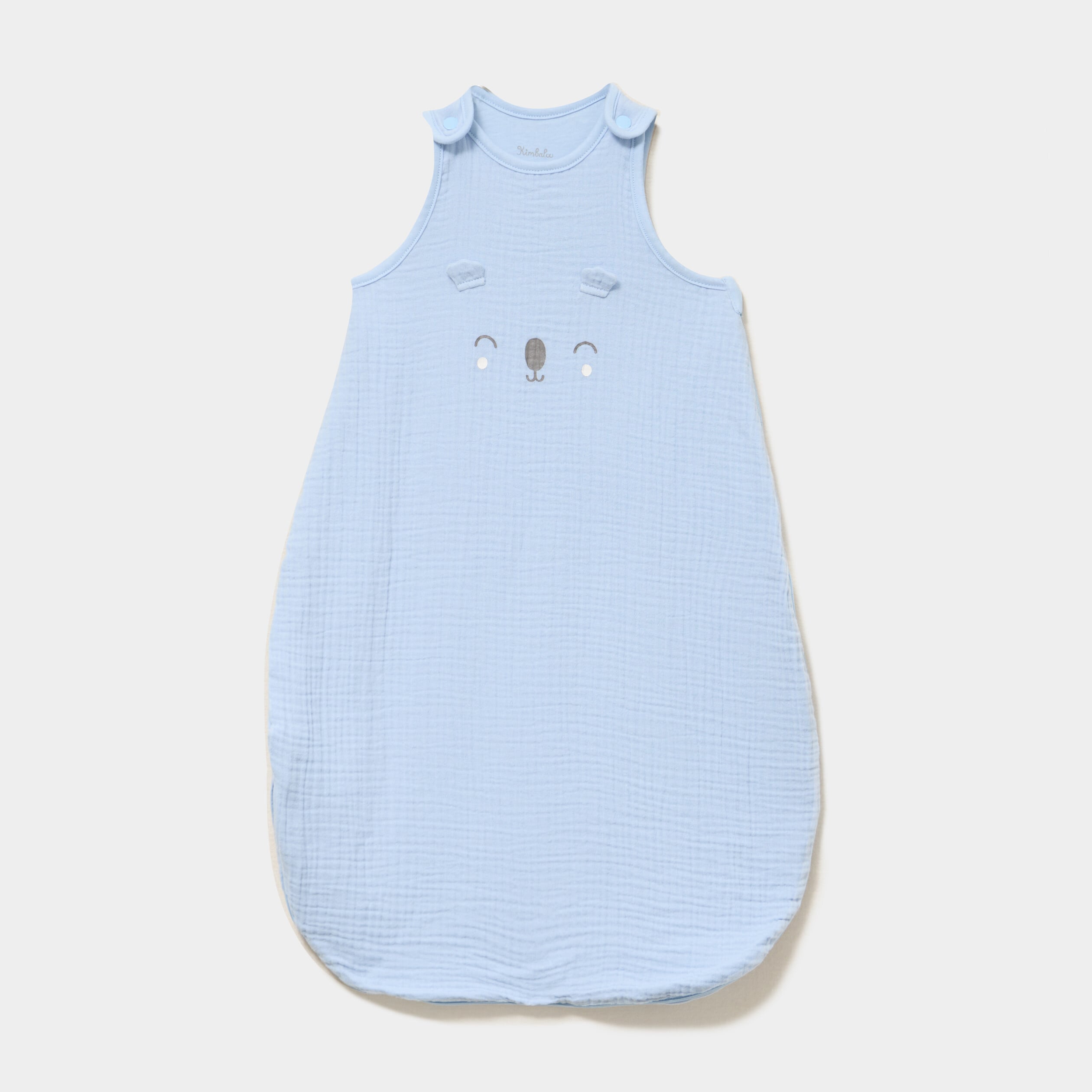 Gigoteuse sans manches gaze coton TOG 1 bleu ciel b&eacute;b&eacute;