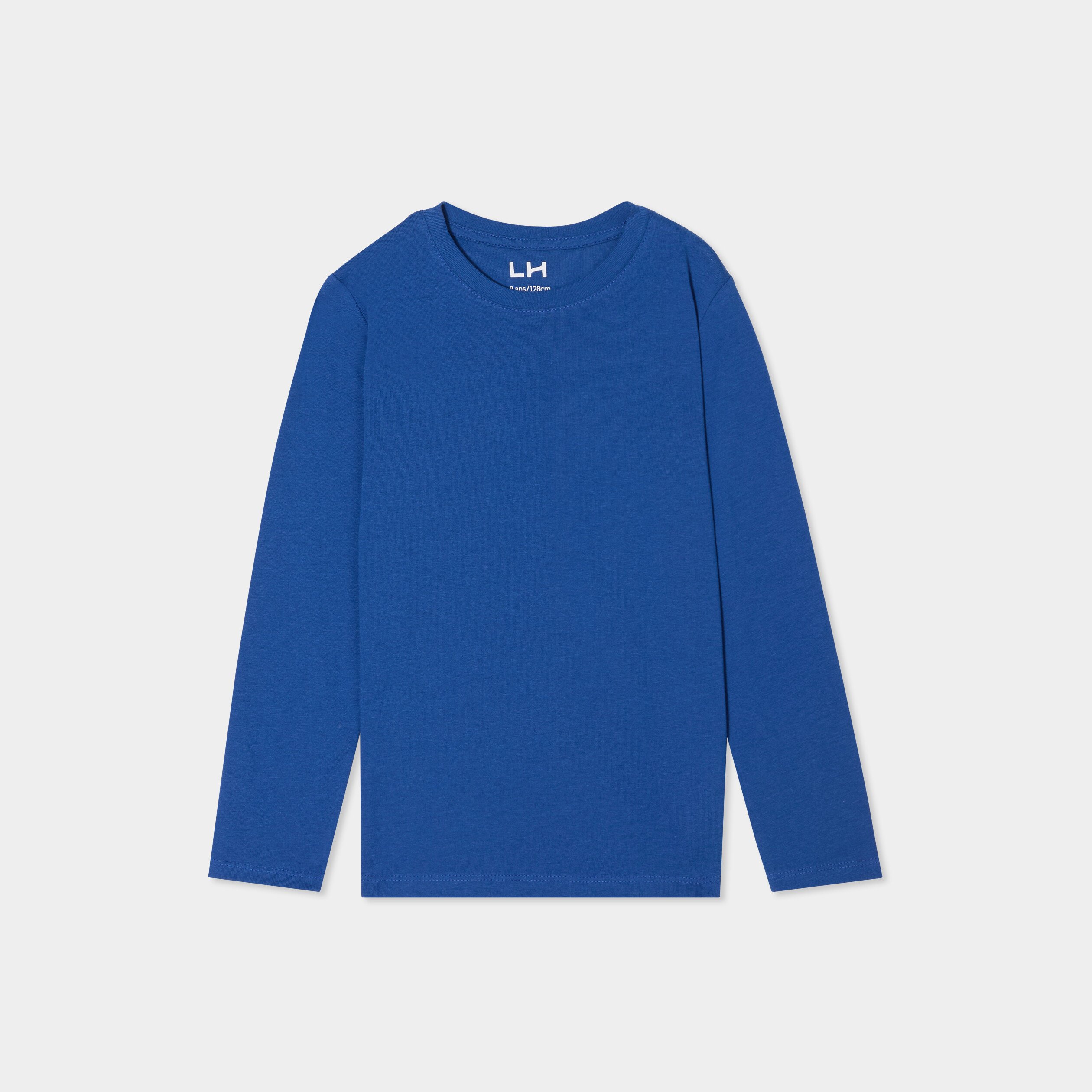t shirt manches longues bleu garcon T-shirt manches longues bleu garçon