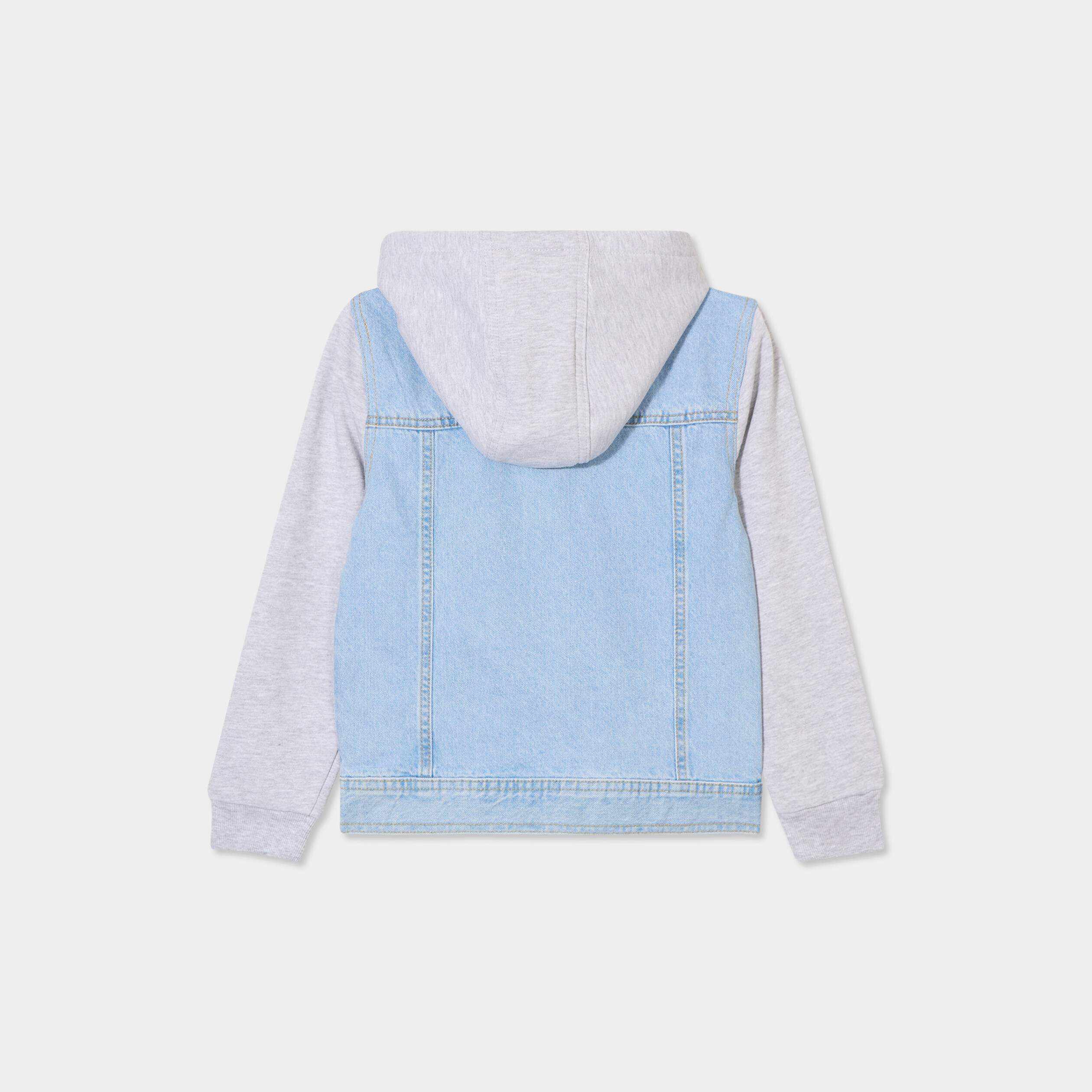 veste en jean effet 2 en 1 a capuche denim triple stone garcon Veste en jean effet 2-en-1 à capuche denim triple stone garçon