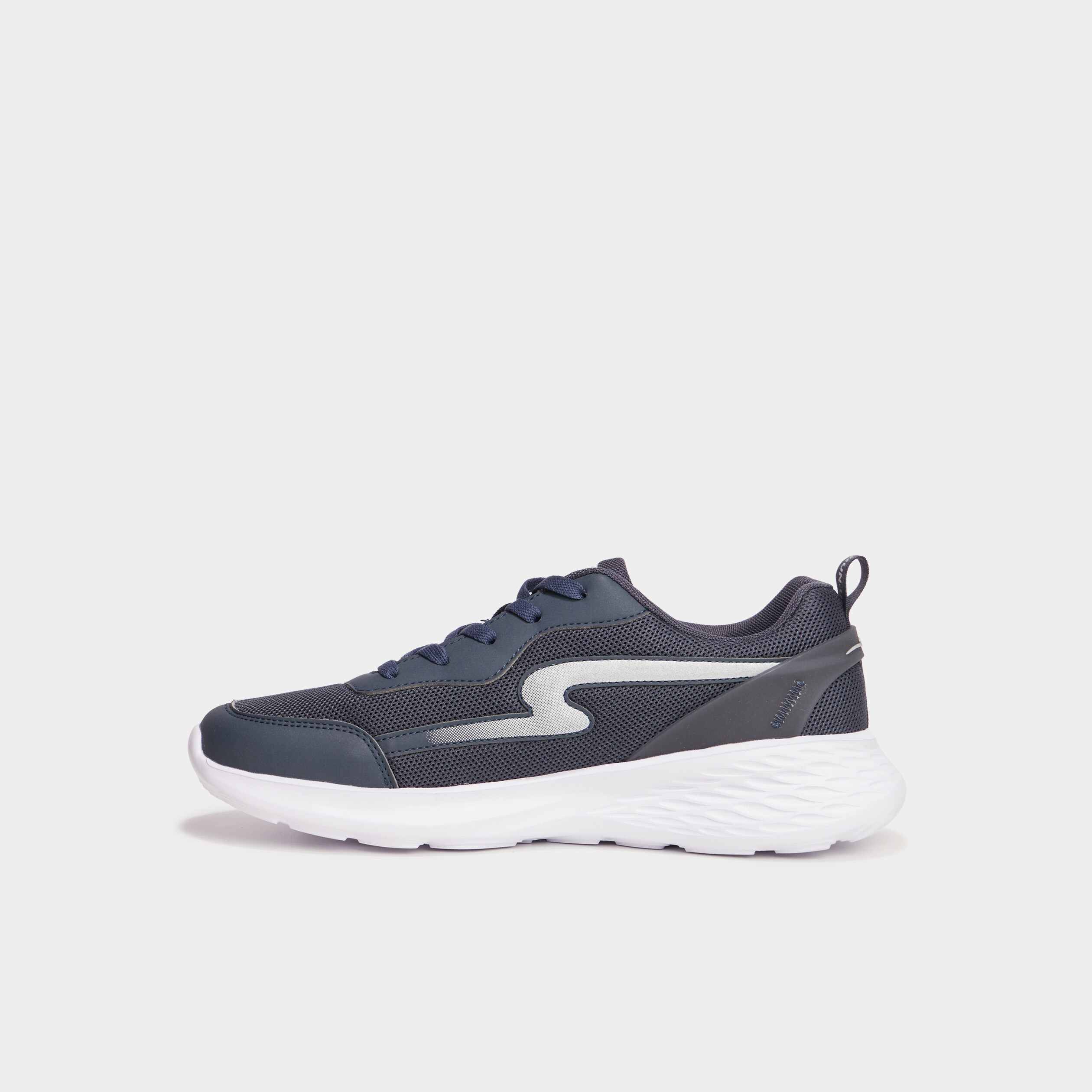 Baskets running &agrave; lacets bleu fonc&eacute; homme