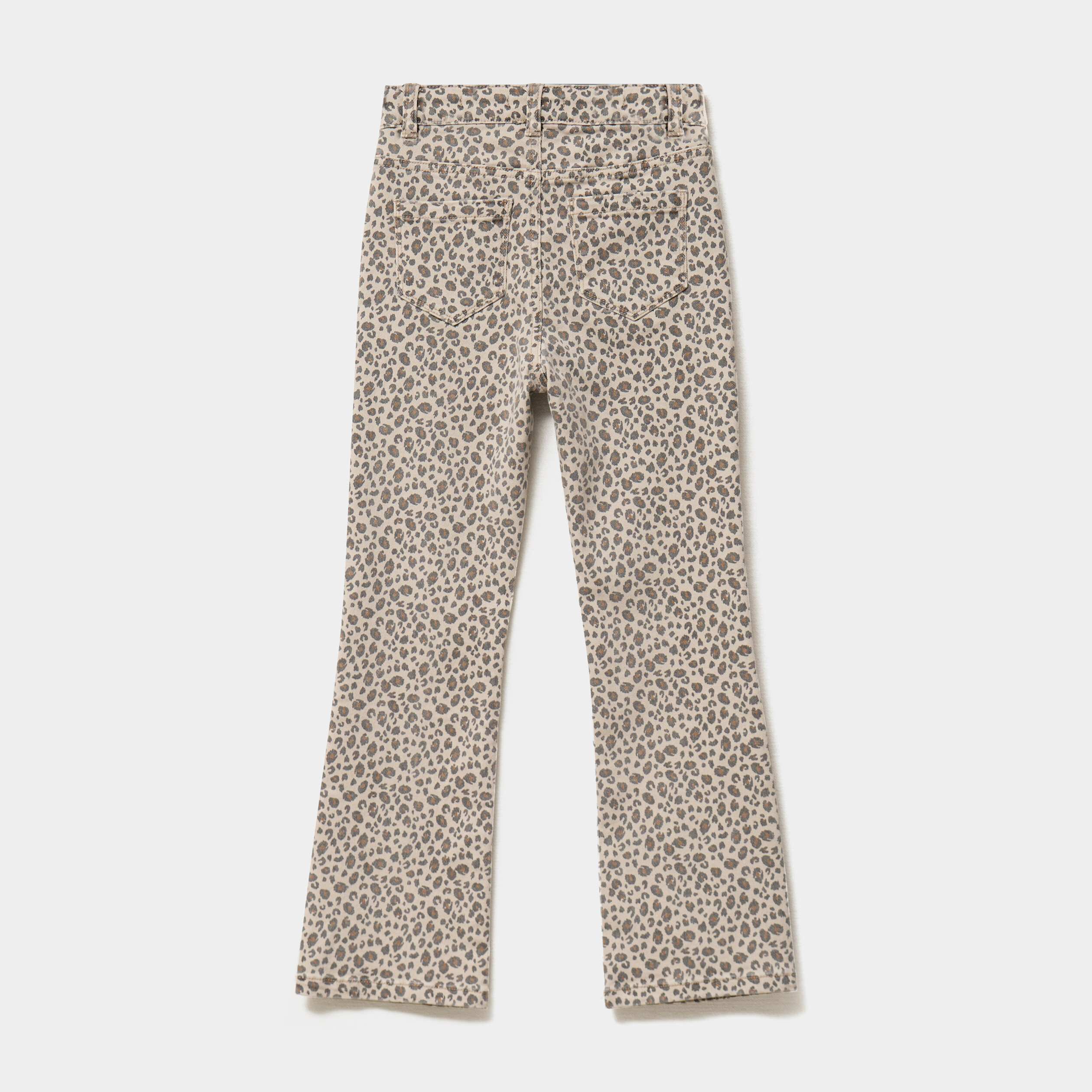 Pantalon bootcut 5 poches coton sable fille