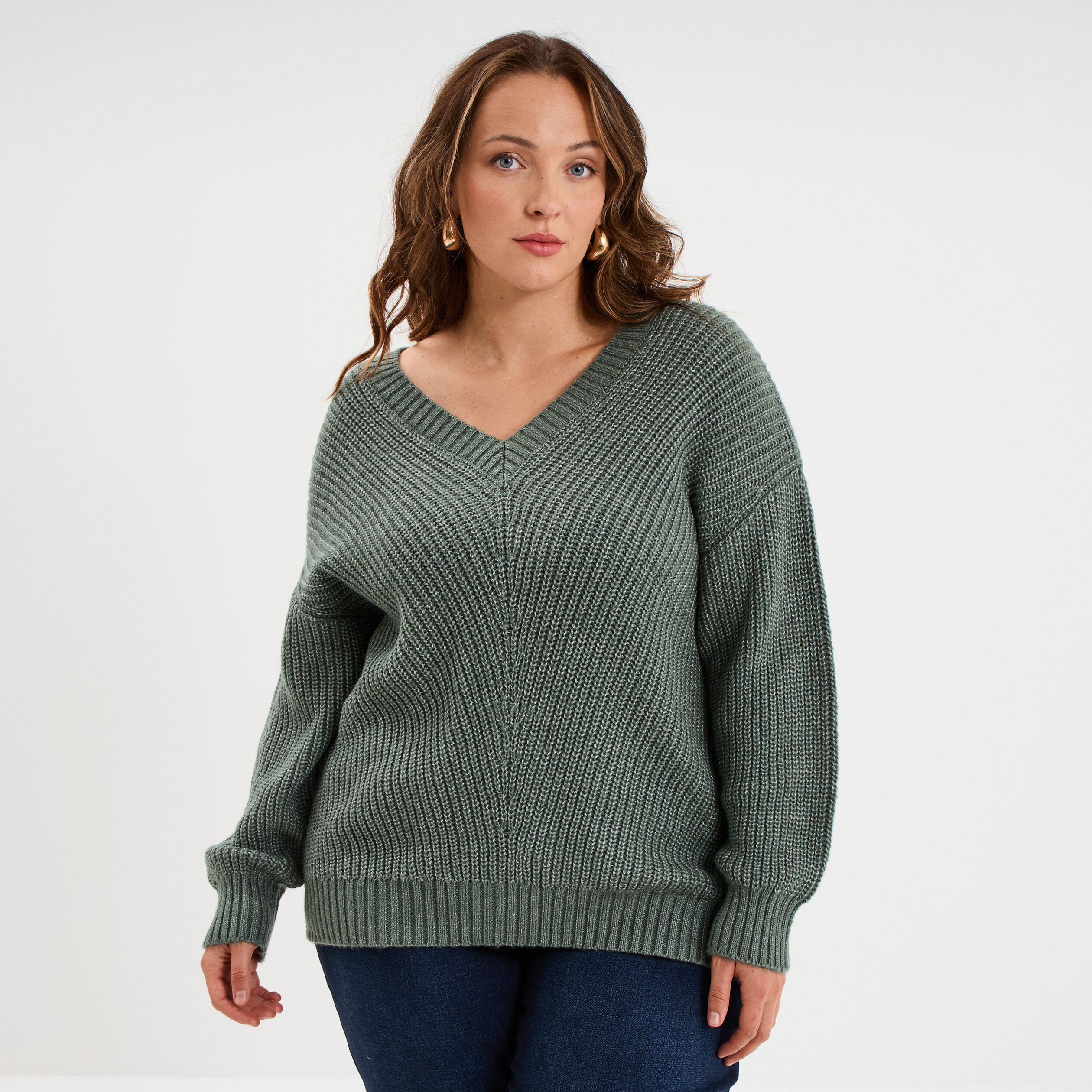 Pull Stretch Vert H&m Femme - 2565463-vert00