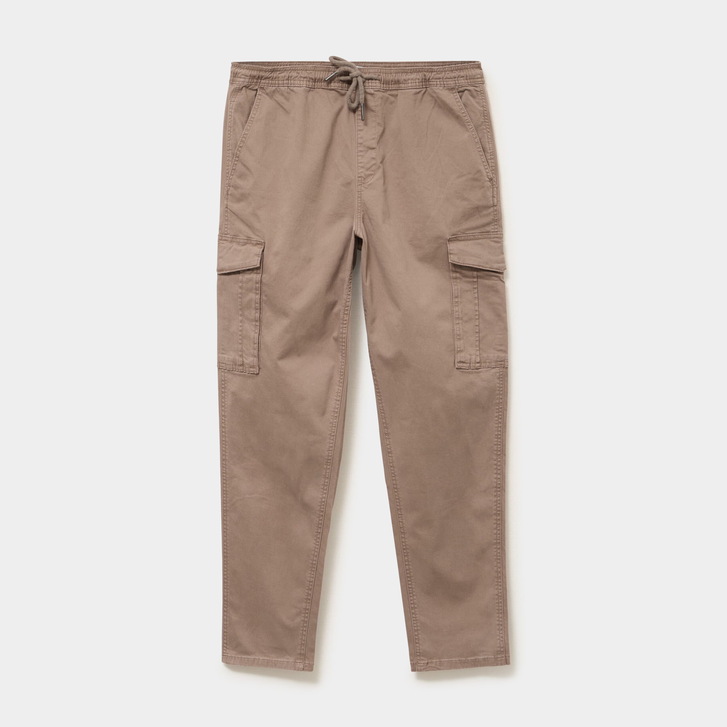 Pantalon cargo taille &eacute;lastiqu&eacute;e marron homme