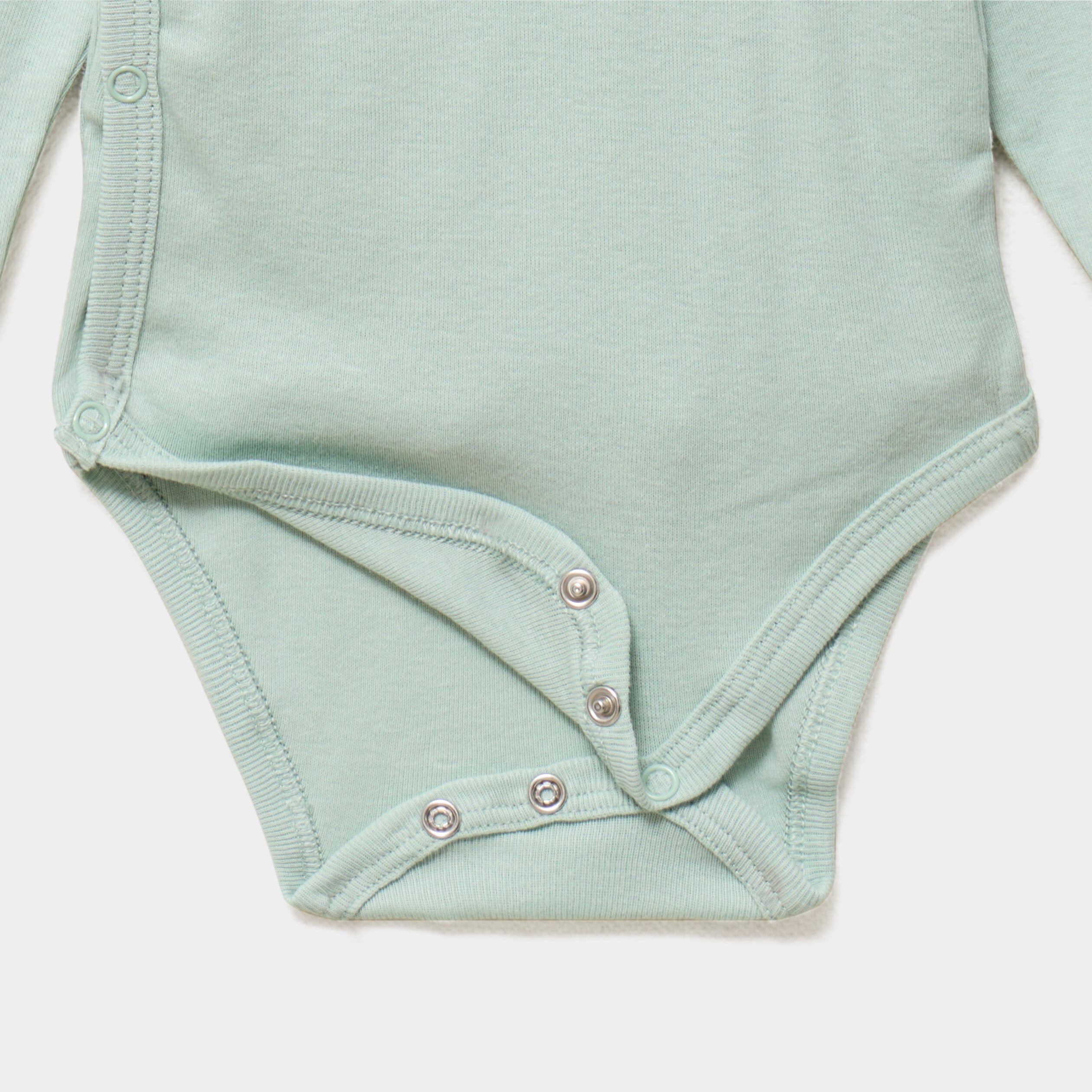 Lot 3 bodies crois&eacute;s manches longues vert pastel b&eacute;b&eacute;